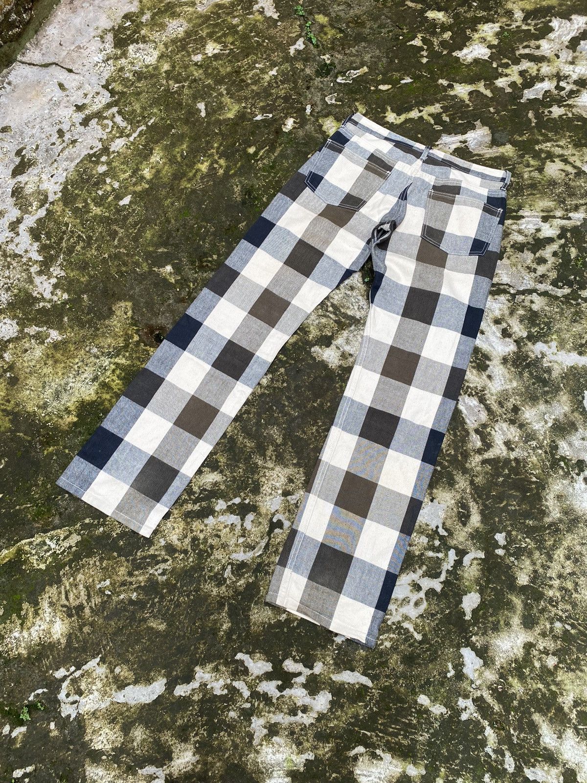 Japanese Brand Stancetc art works tartan plaid denim Size US 30 / EU 46 - 1 Thumbnail