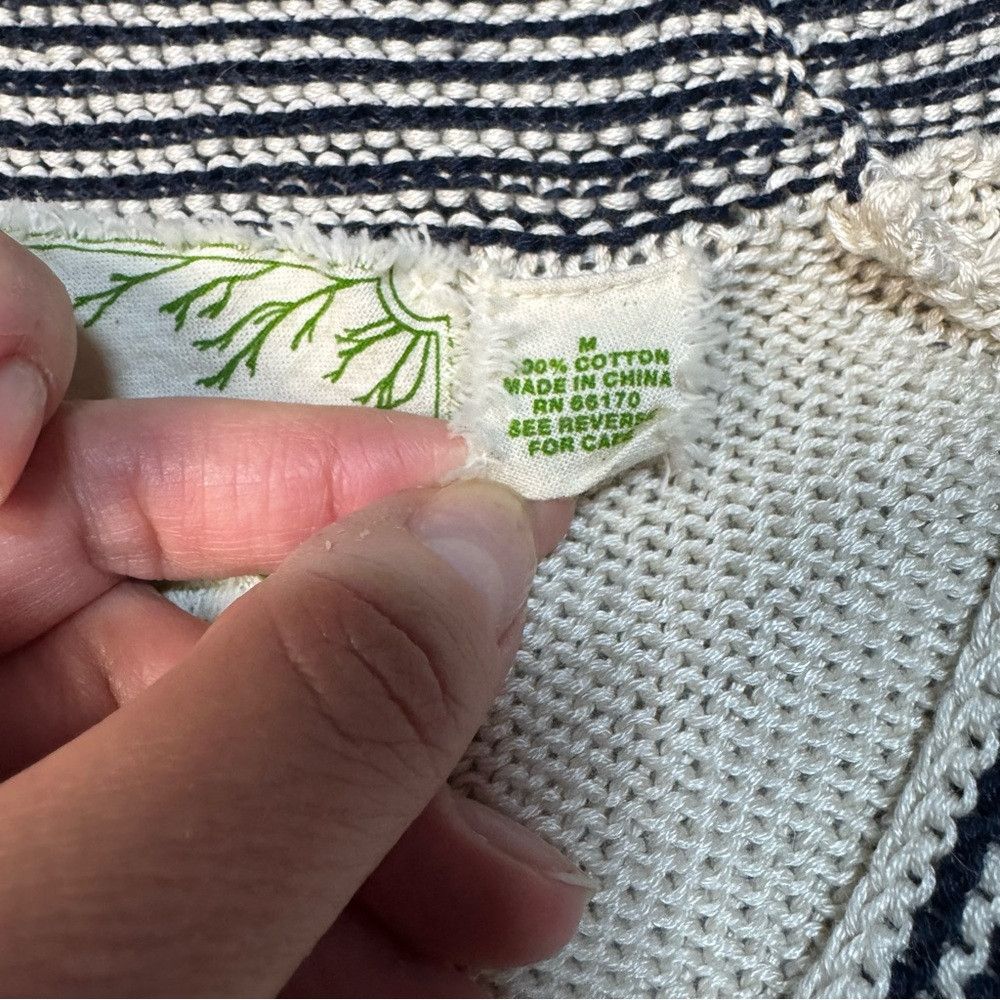 Anthropologie Vintage Sparrow Anthropologie Cable Knit Cotton Ivory Sweat Size M / US 6-8 / IT 42-44 - 8 Thumbnail