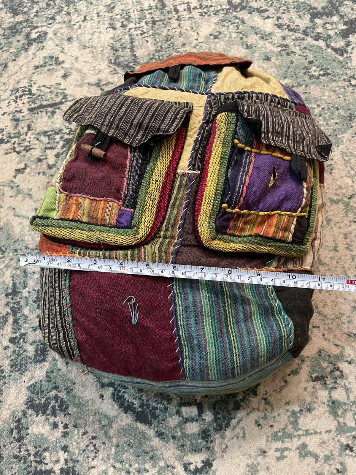 Handmade × Japanese Brand Sashiko Boro Hand Made Inspired Bag Size ONE SIZE - 17 Thumbnail