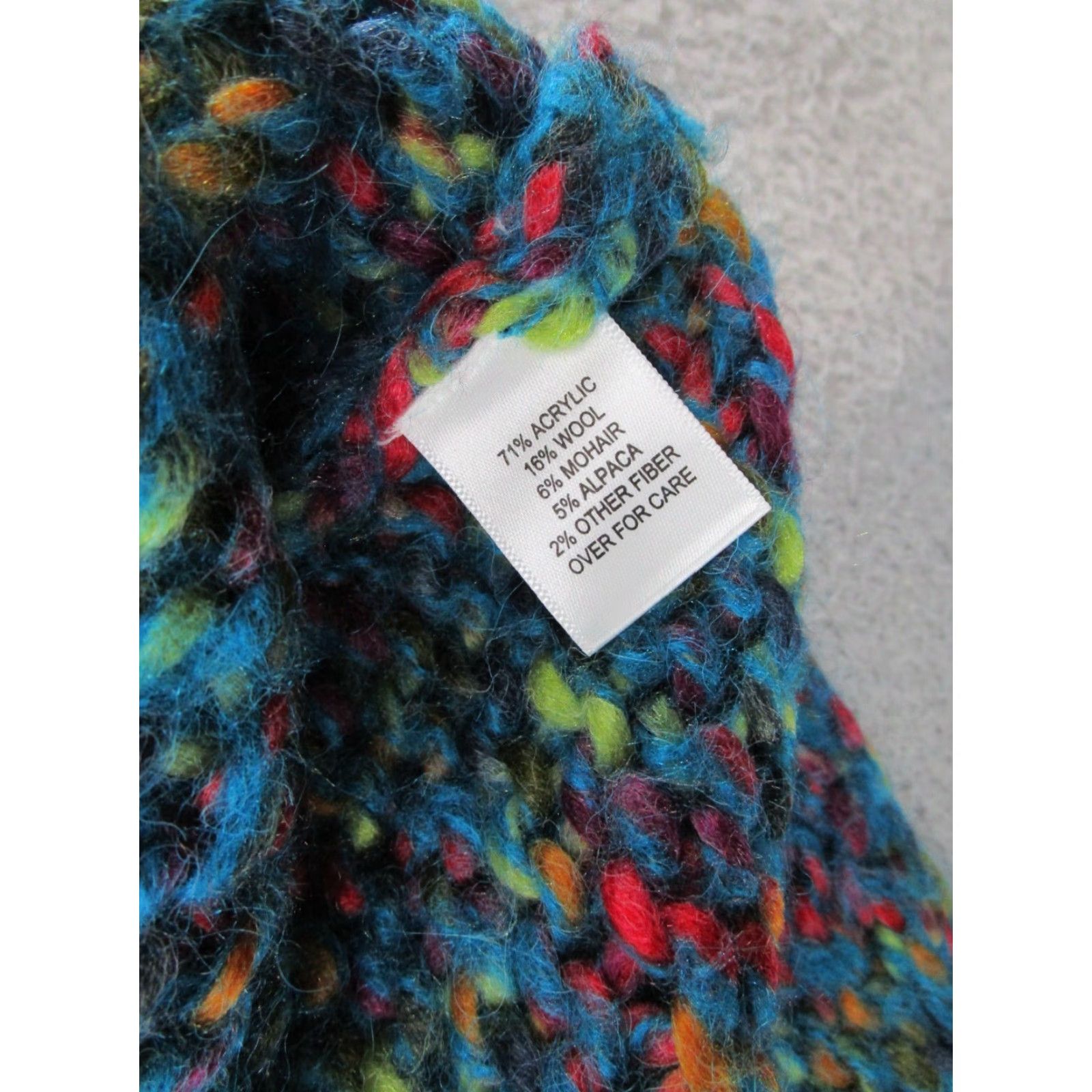 Rainbow Relativity Cardigan Sweater Women M Multicolor Wool 2 Button Rainbow Colorful | Button Accents Women's Wool Cardigan Rainbow Colorful M Size M / US 6-8 / IT 42-44 - 3 Thumbnail