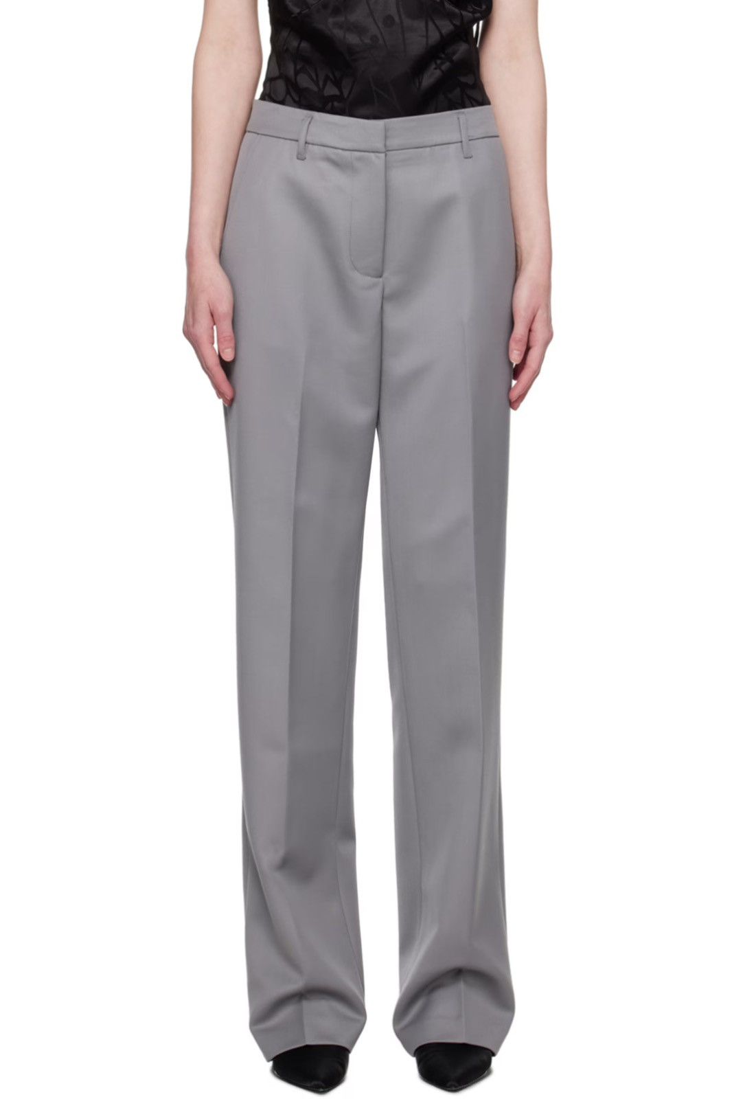 image of Anine Bing Gray Classic Trousers NWT in Grey, Women's (Size 26)