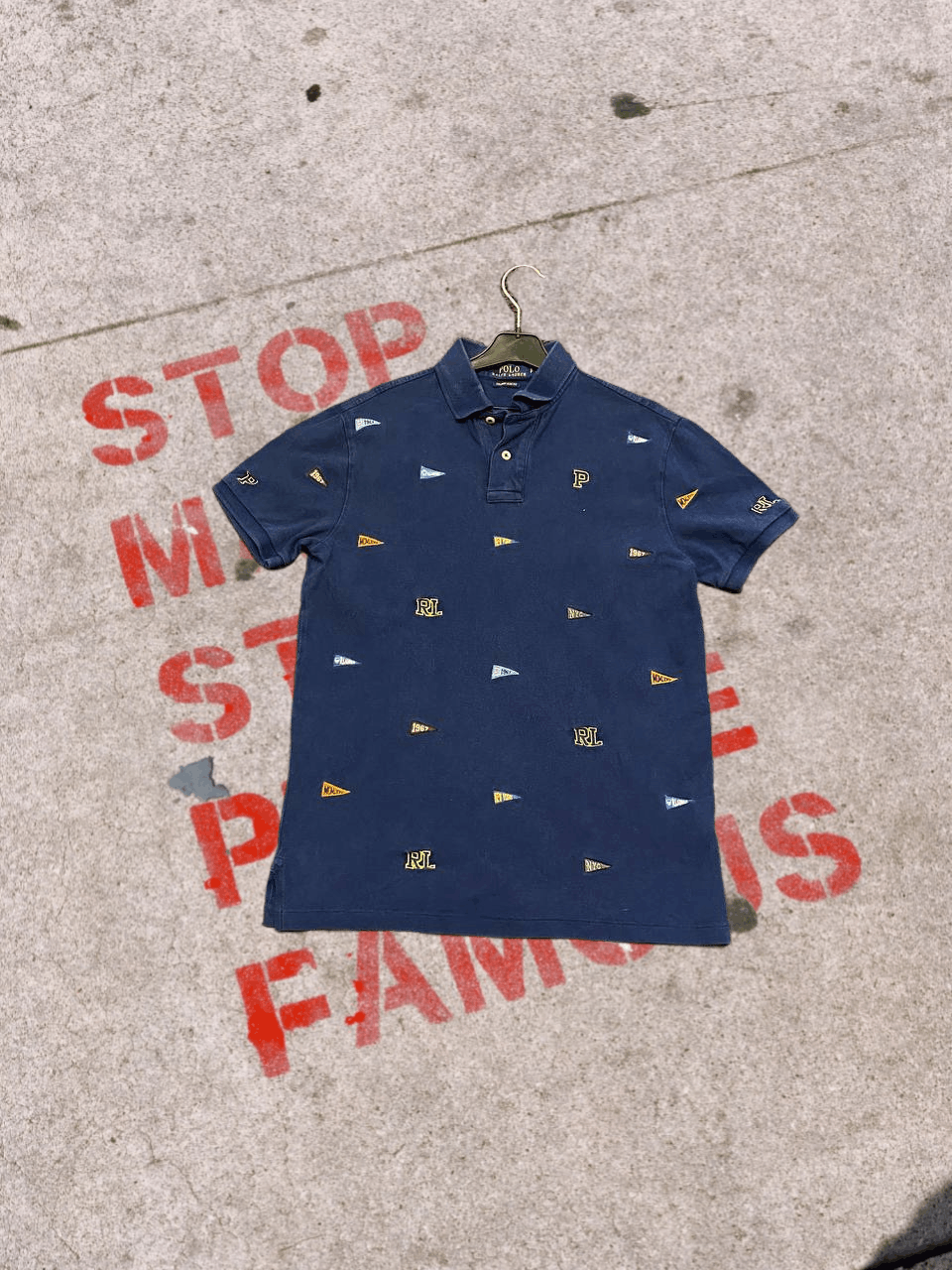 Polo Ralph Lauren Vintage 90s Polo Ralph Lauren Polo Shirt monogramm Size US S / EU 44-46 / 1 - 1 Thumbnail