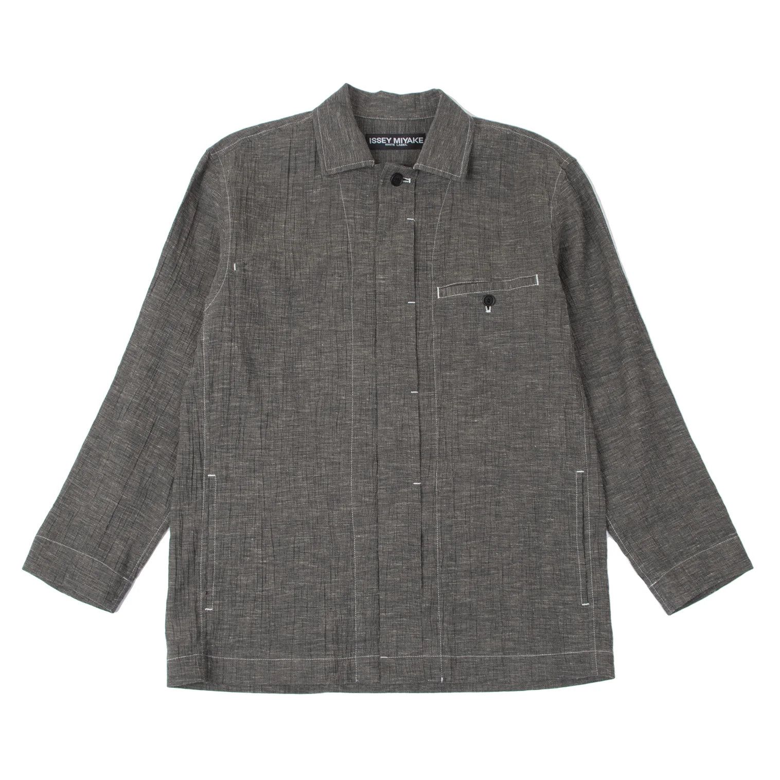 Issey Miyake Gray Stitch Shirt Jacket in Good Condition, Size M Size US M / EU 48-50 / 2 - 1 Thumbnail