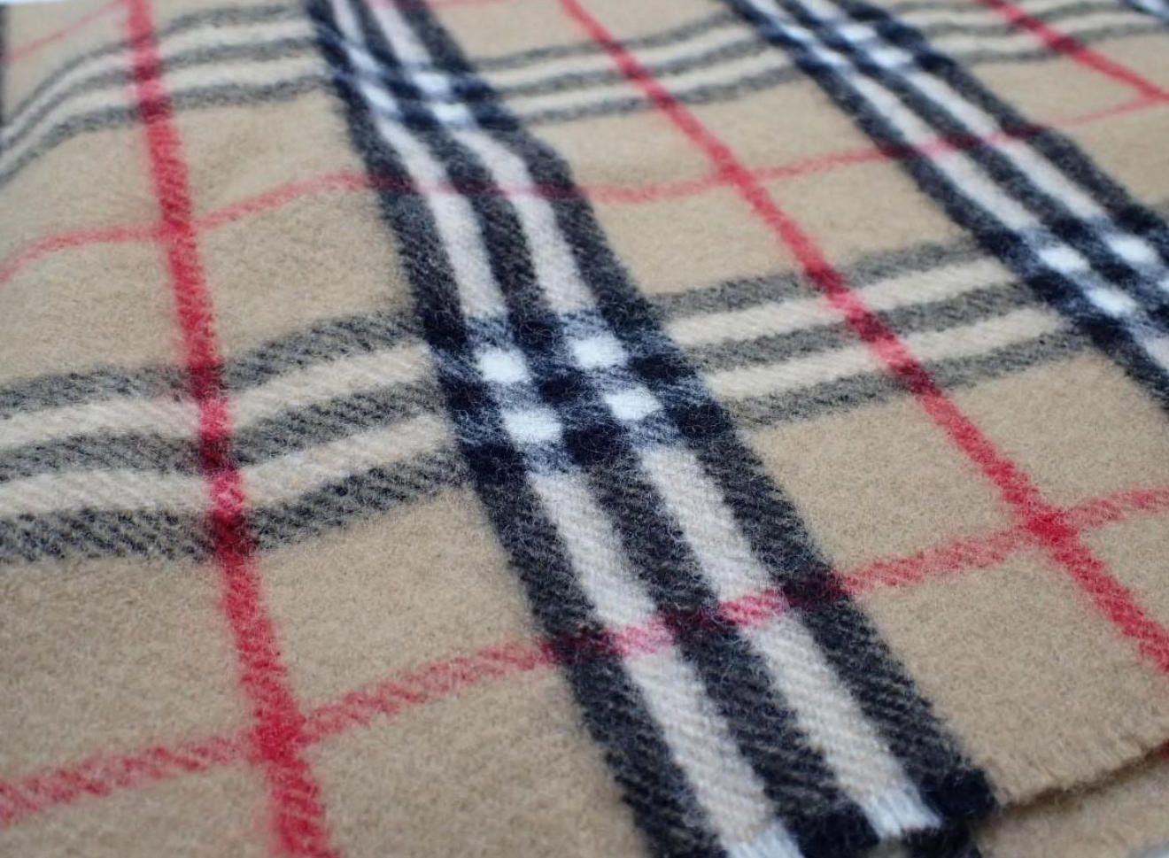 Burberry Burberrys Beige Lambswool Scarf – Vintage - Made in England Size ONE SIZE - 6 Thumbnail