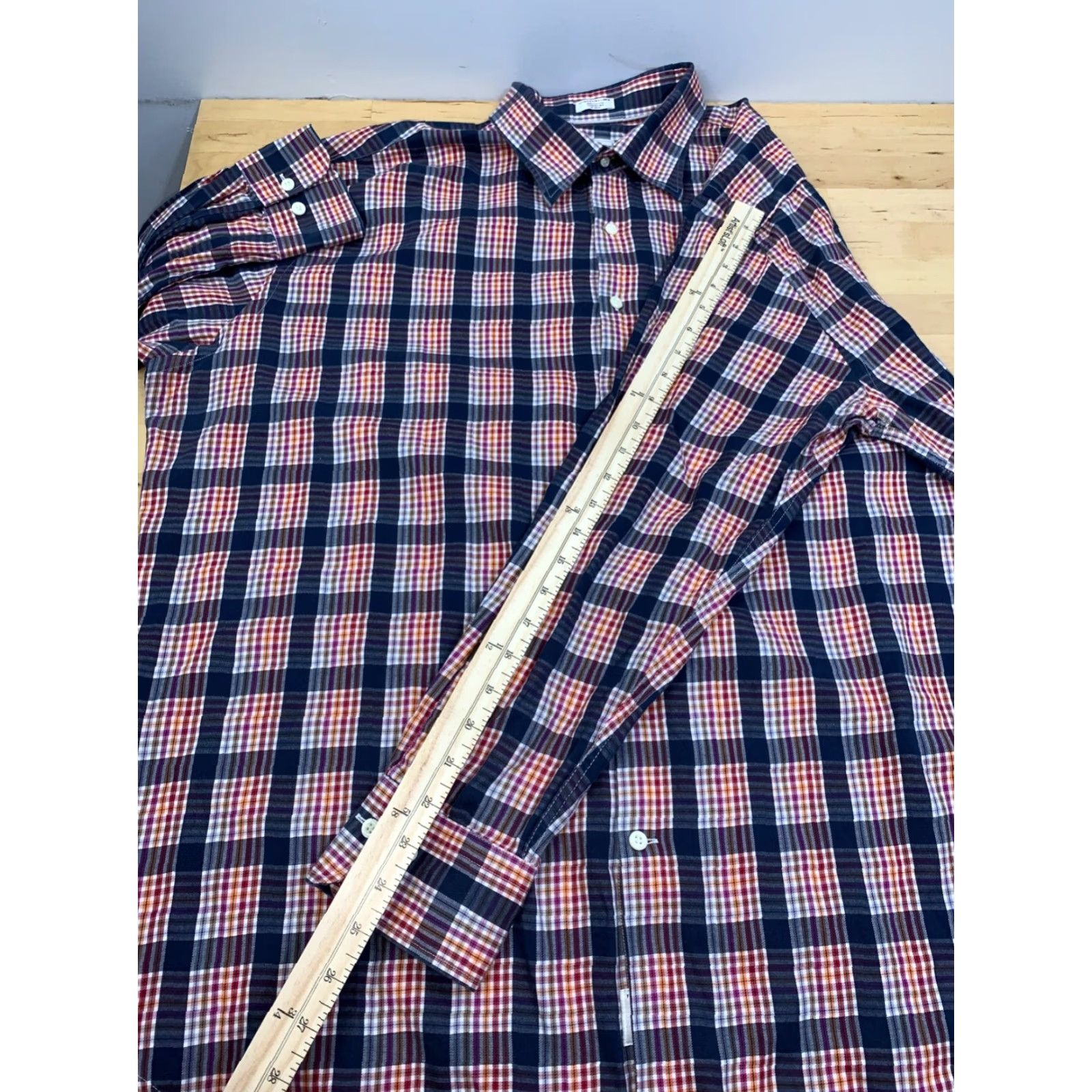 Peter Millar Peter Millar Button-Up Shirt Mens 2XL Blue Plaid Long Sleeve Button-Up Mens 2XL Multicolor Cotton Classic Preppy Size US XXL / EU 58 / 5 - 6 Thumbnail
