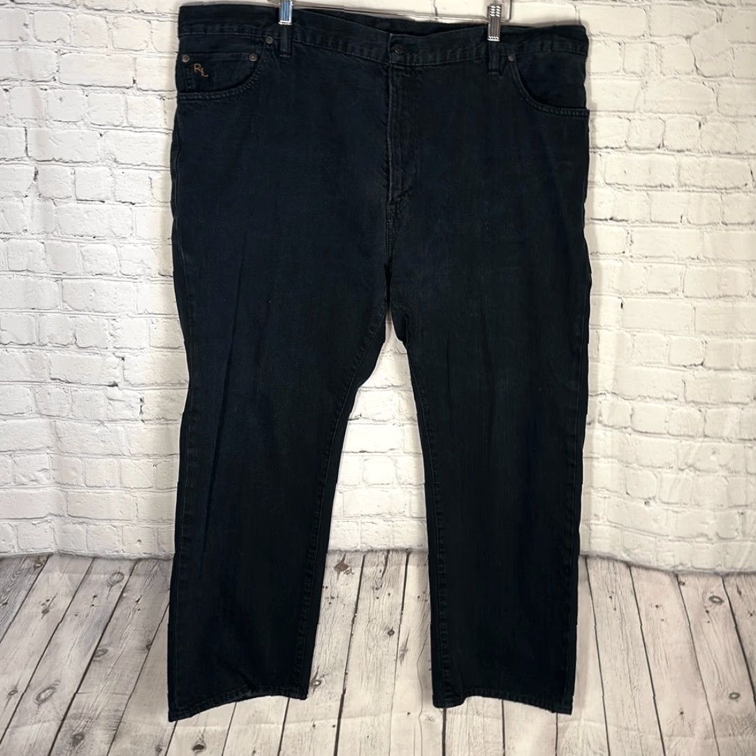 Polo Ralph Lauren VINTAGE Polo Ralph Lauren Jeans 46 Black 30 100% Cotton Mens Classic 867 Straight Leg Hudson 867 Inseam 30 Mens Size US XXL / EU 58 / 5 - 2 Thumbnail