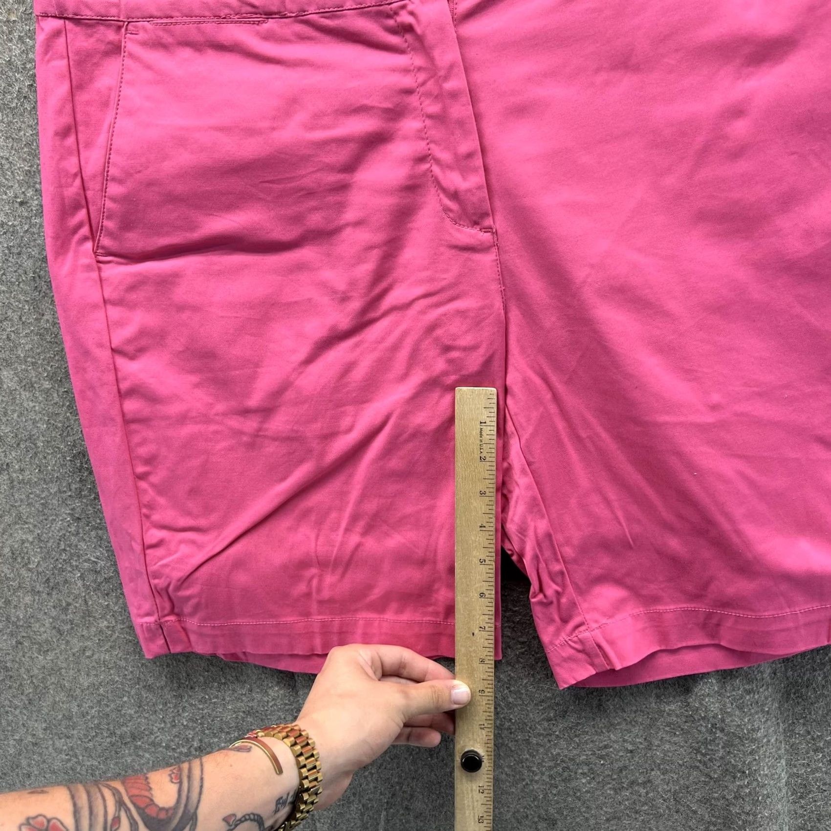 Izod Izod XFG Shorts Womens 14 Pink Golf Chino Stretch Flat Front Pockets Casual Size 36" / US 14 / IT 50 - 6 Thumbnail