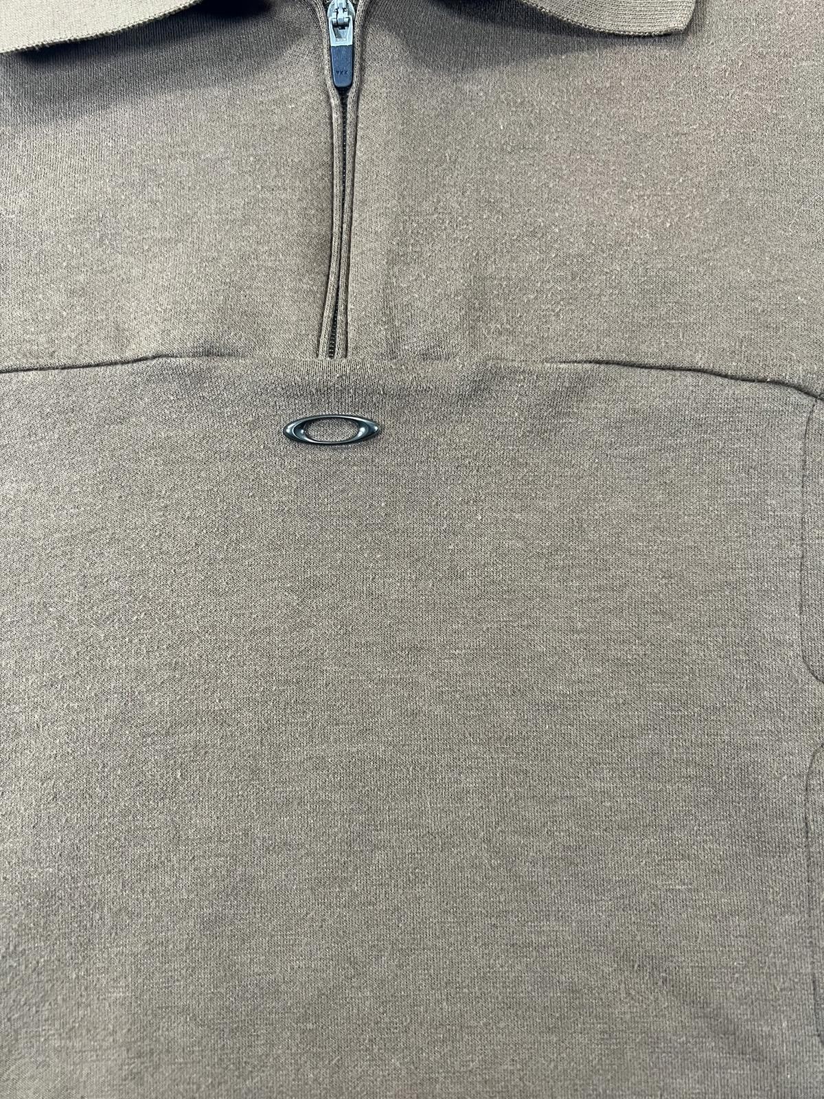 Oakley Oakley Men's Brown Quarter Zip Polo Shirt Size US L / EU 52-54 / 3 - 2 Thumbnail