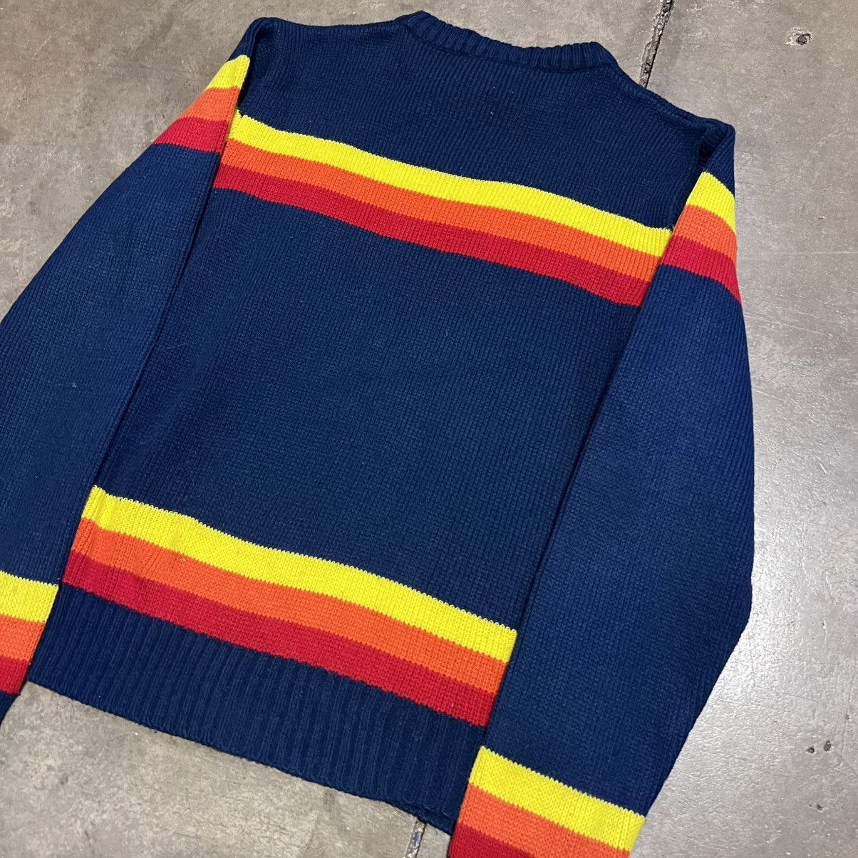 Vintage Vintage 70s Montgomery Ward Striped Sweater Knitwear Retro Size US XS / EU 42 / 0 - 6 Thumbnail