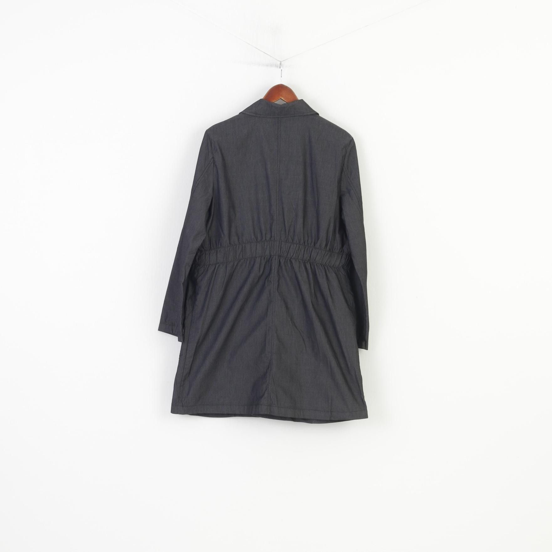 Vintage Piano Women 42 L Coat Gray Cotton Vintage Lightweight 4458 Size M / US 6-8 / IT 42-44 - 6 Thumbnail