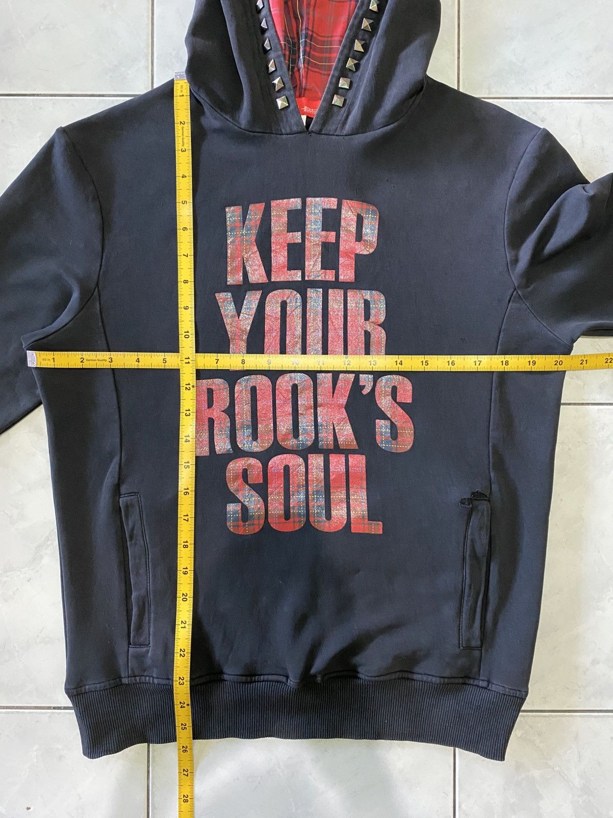 Japanese Brand Vintage Z-Plus Sport Active Rock Punk Plaid Studded Hoodie Size US L / EU 52-54 / 3 - 16 Thumbnail