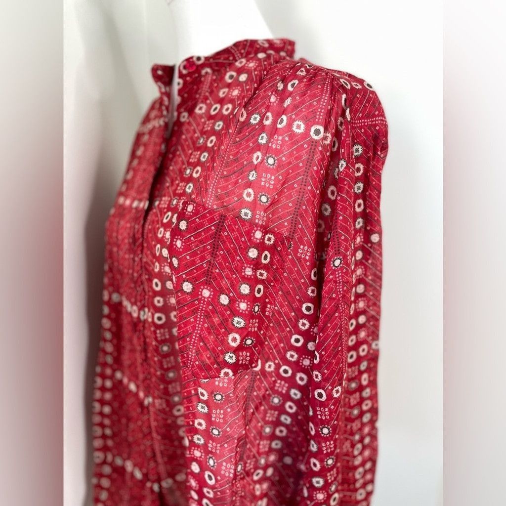 Isabel Marant Etoile NWT Isabel Marant Etoile Mexika Top in Red Button Down 36 Size S / US 4 / IT 40 - 13 Thumbnail