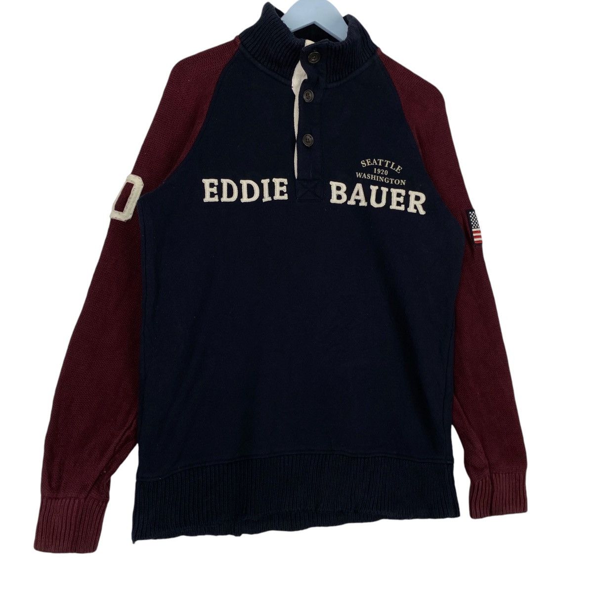 Eddie Bauer × Vintage Vintage Eddie Bauer Big Embroidered Logo Turtleneck Size US S / EU 44-46 / 1 - 3 Thumbnail