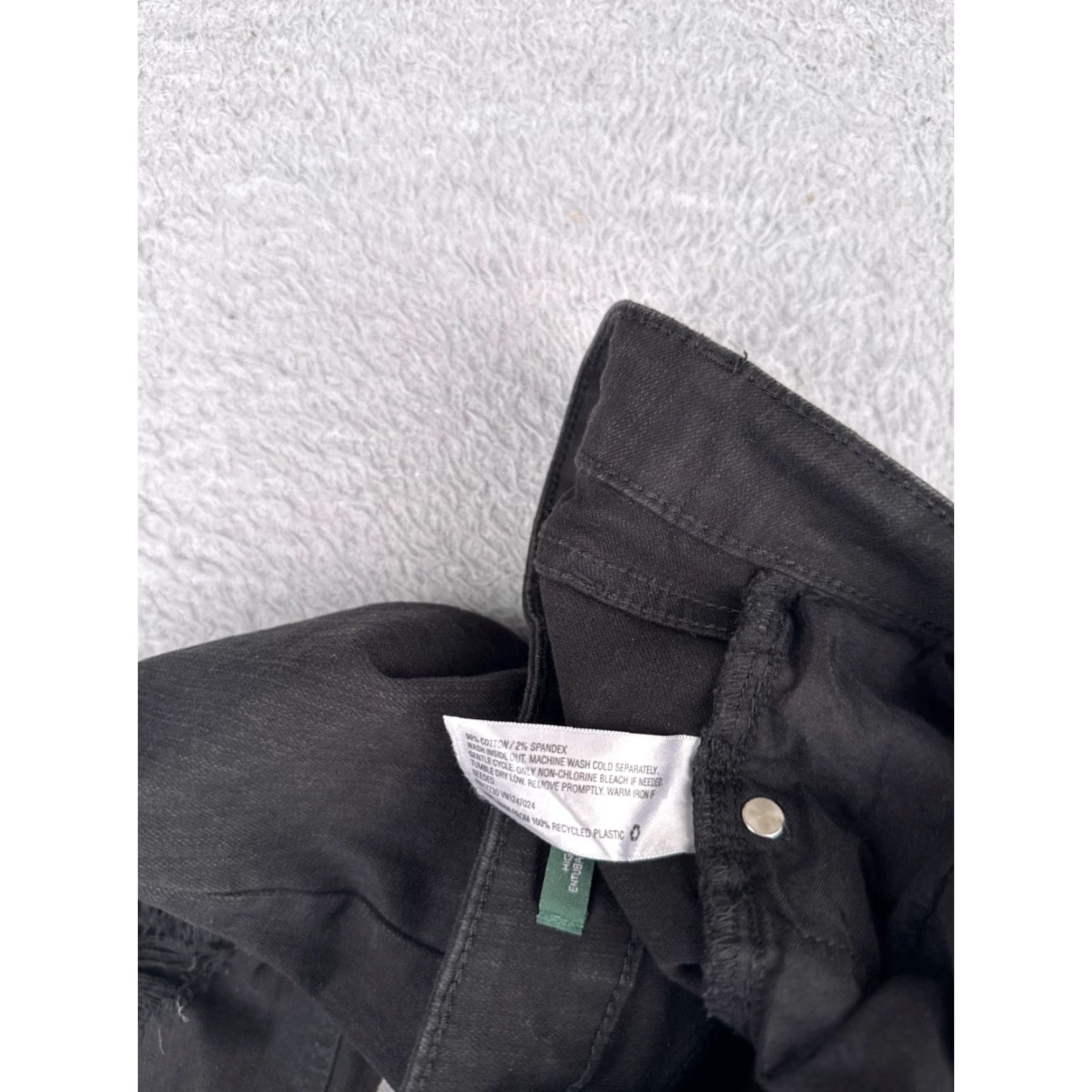 Vintage Wild Fable Jeans Women 0 Black Distressed High Rise Skinny Cotton Blend 25x28 Size 25" / US 0 / IT 36 - 7 Thumbnail