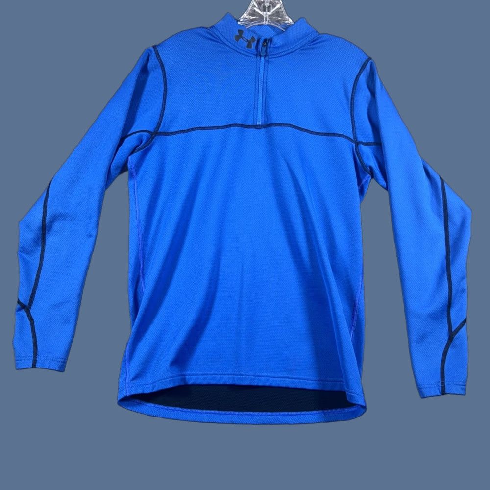 Under Armour Under Armour Sweatshirt Mens M Blue 1/4 Zip Pullover Mock Neck ColdGear Outdoor Running Size US M / EU 48-50 / 2 - 1 Thumbnail