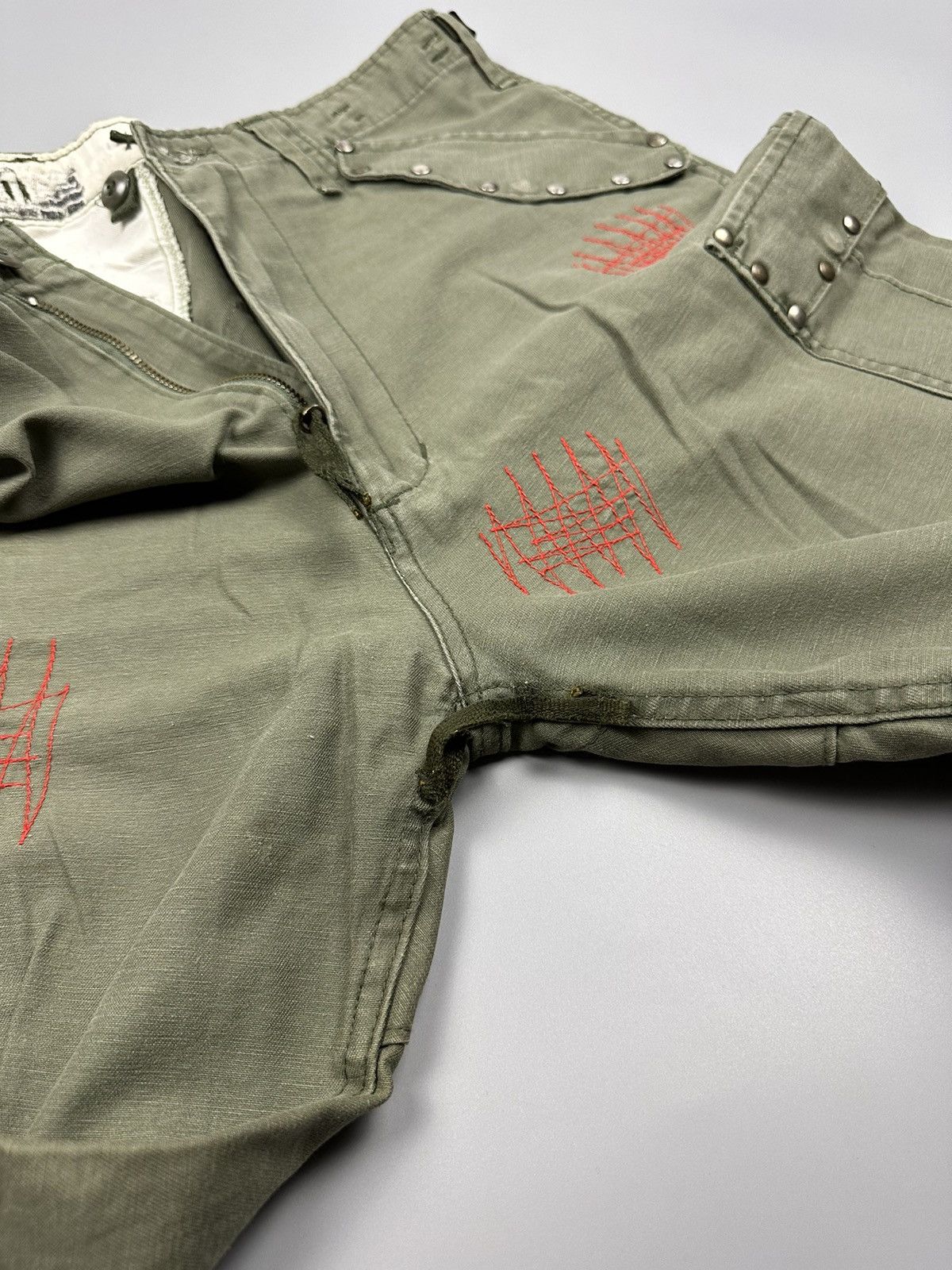 If Six Was Nine × Le Grande Bleu (L.G.B.) Vintage Trousers Shell Field M-1951 Military Custom Size US 34 / EU 50 - 10 Thumbnail