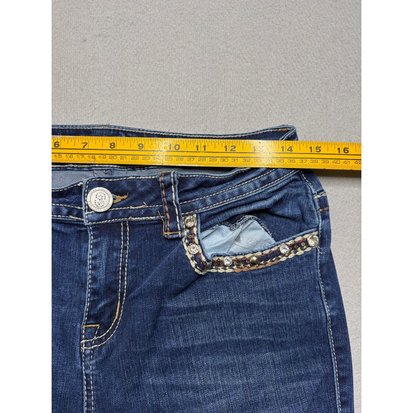 Other Sexy Couture Women’s Embellished Bootcut Jeans 28x32 Dark Size 28" / US 6 / IT 42 - 6 Thumbnail