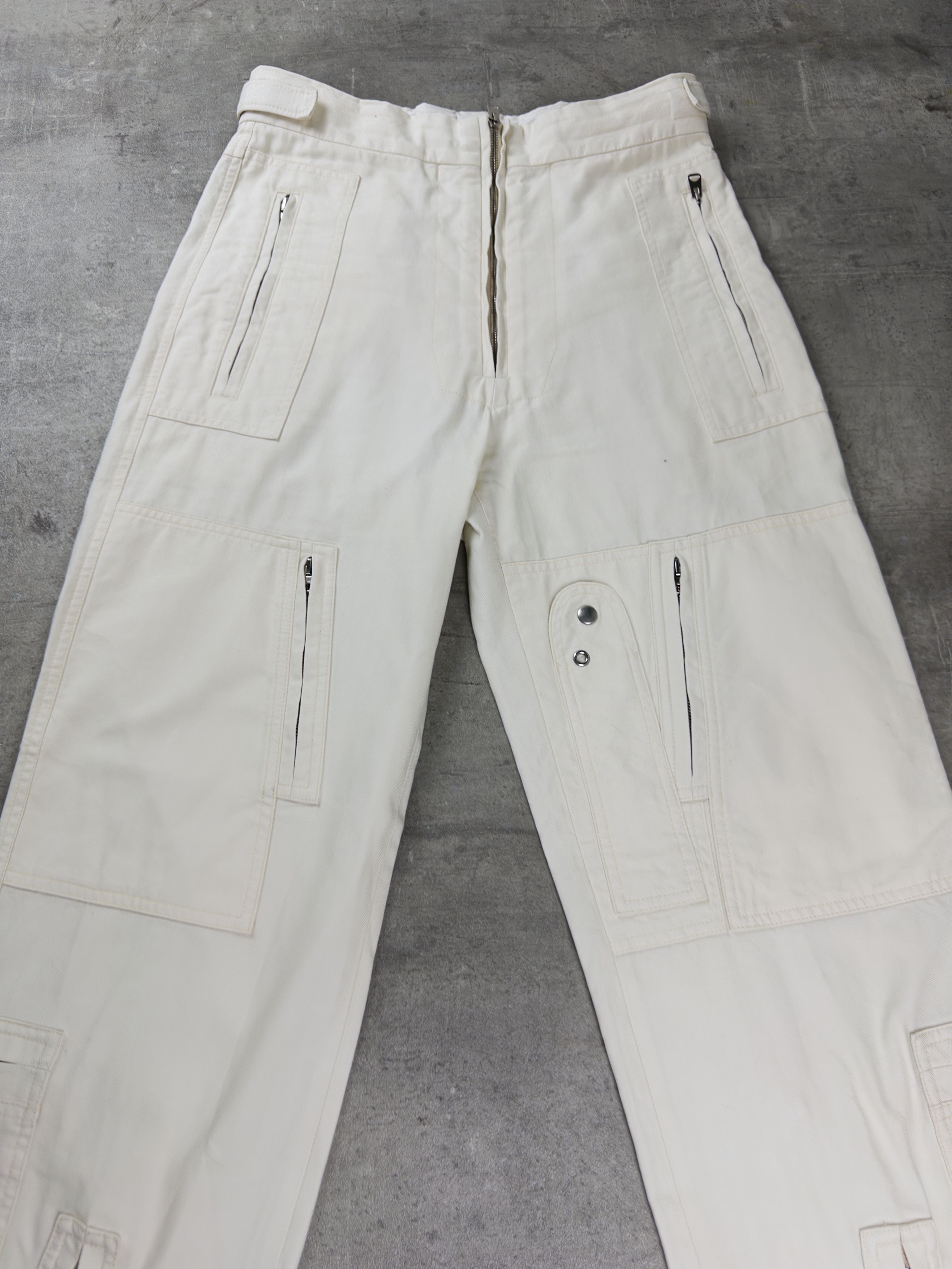 Stella McCartney STELLA MCCARTNEY Zippered Aviator Flight Cargo Trousers Wht Size US 30 / EU 46 - 8 Thumbnail