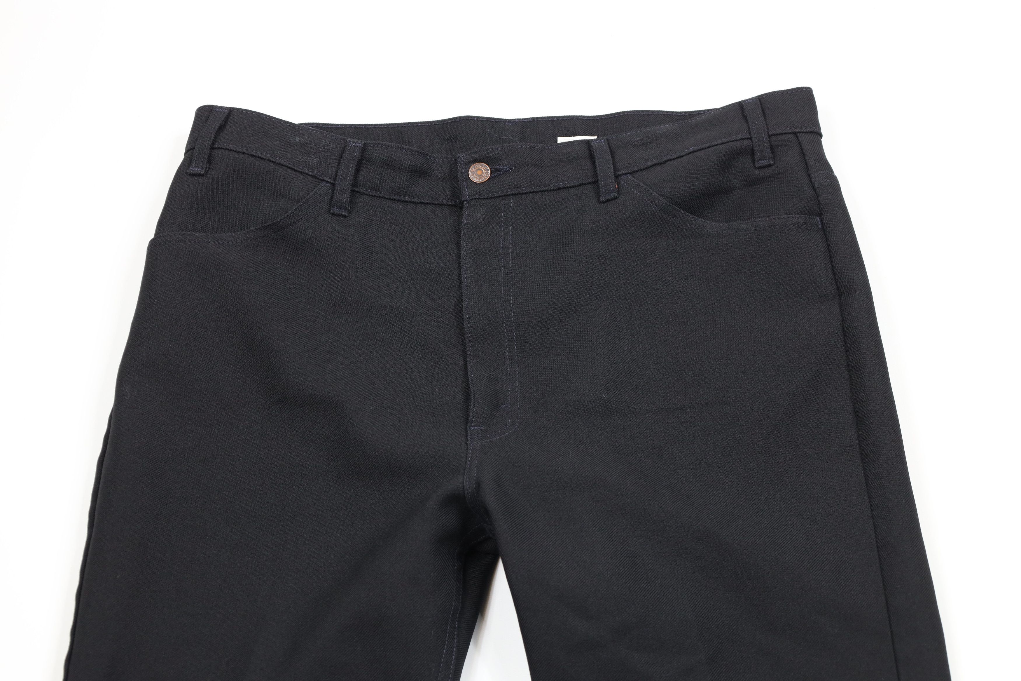 Levi's × Vintage Vintage 90s Levis Flared Wide Leg Knit Chino Pants Black USA Size US 38 / EU 54 - 2 Thumbnail