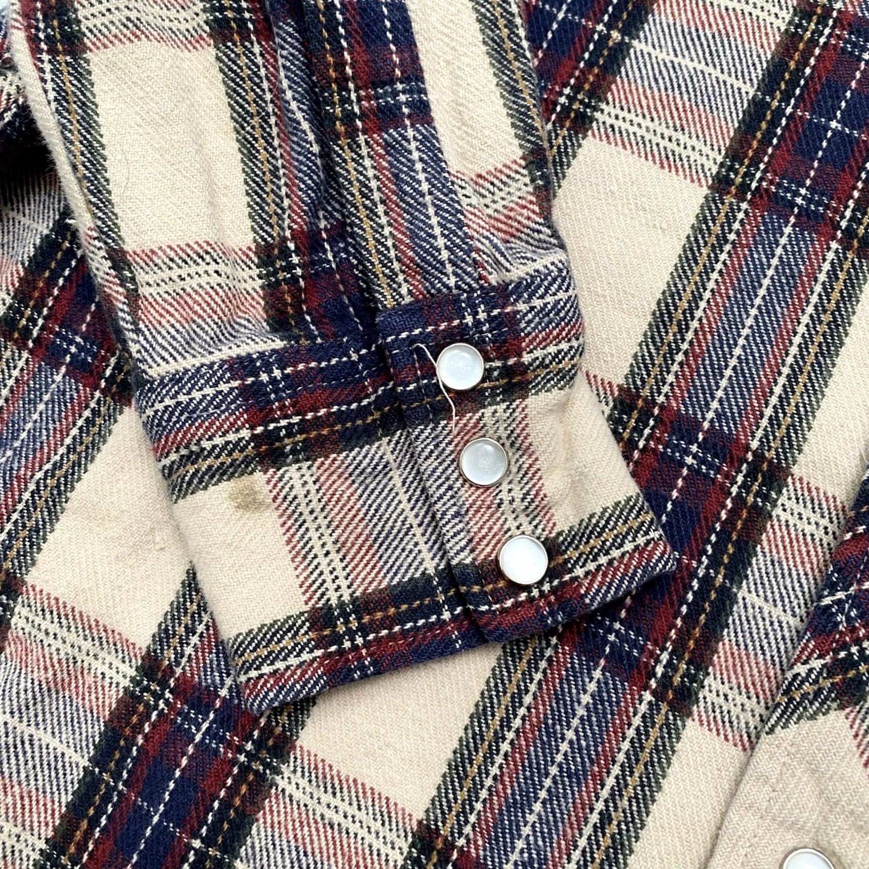Vintage VINTAGE 80s 70s BIG MAC Heavy Duty Mens LT Tall Plaid Flannel Pearl Snap Work Shirt Size US L / EU 52-54 / 3 - 5 Thumbnail