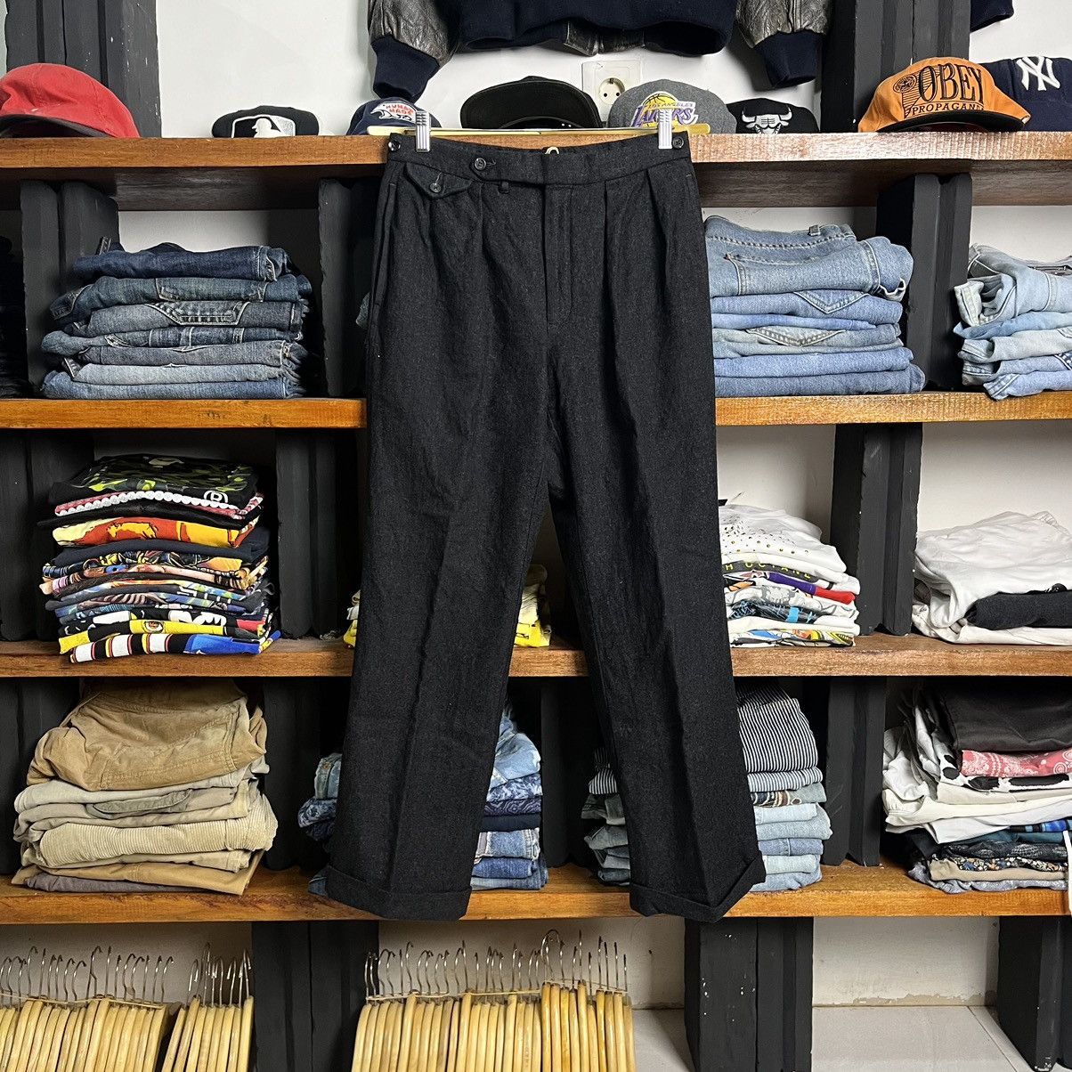 Polo Ralph Lauren × Vintage Vintage Polo Ralph Lauren Wool Trouser Dry Clean Only Size US 31 - 1 Thumbnail