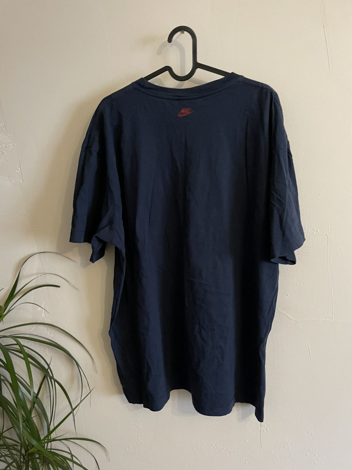 Nike × Vintage 00s Vintage Nike Big Swoosh Logo Drill T-shirt Rare Size US XXL / EU 58 / 5 - 4 Thumbnail
