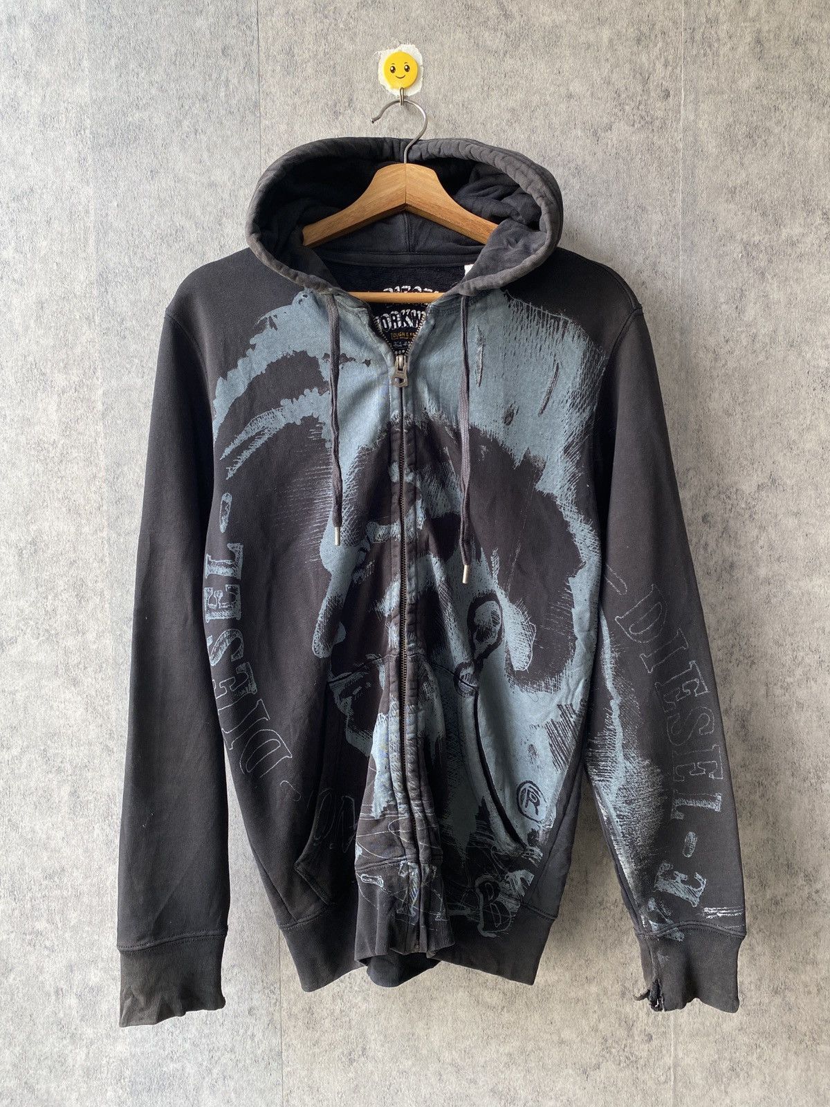 Diesel Diesel Black Faded Distressed Hoodie Size US S / EU 44-46 / 1 - 2 Thumbnail