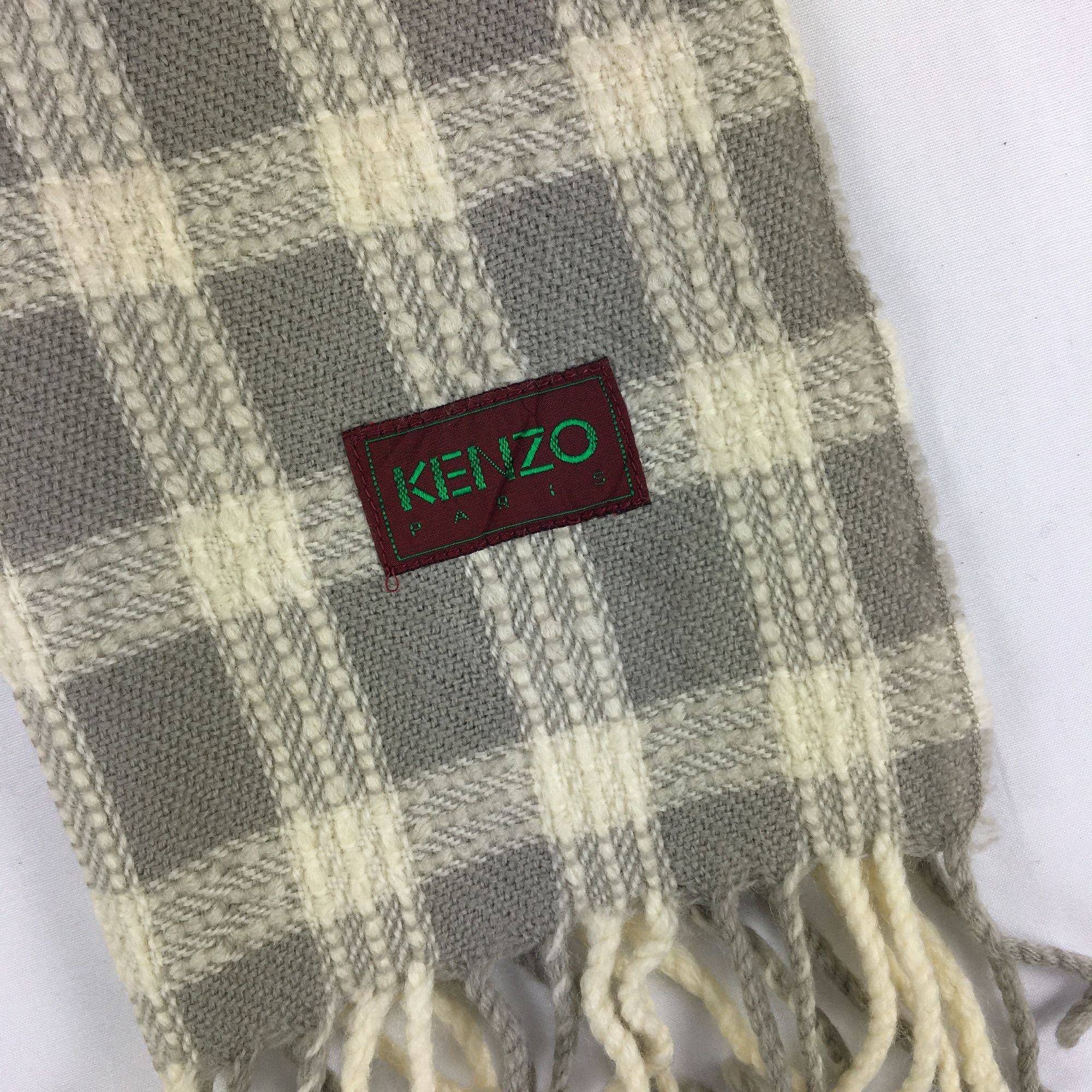 Kenzo Vintage Kenzo Scarf Muffler Plaid Wool Winter Scarves Size ONE SIZE - 3 Thumbnail