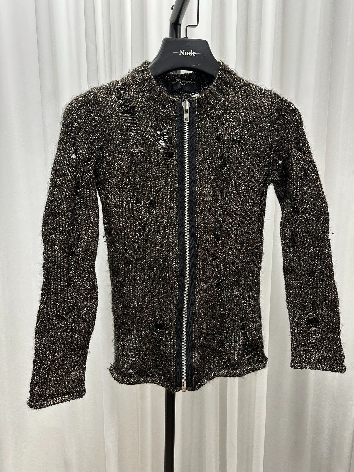 Tricot Comme des Garcons Comme des Garçons Tricot Worn Gold-Knit Sweater 33/80/59 Size XS / US 0-2 / IT 36-38 - 1 Thumbnail