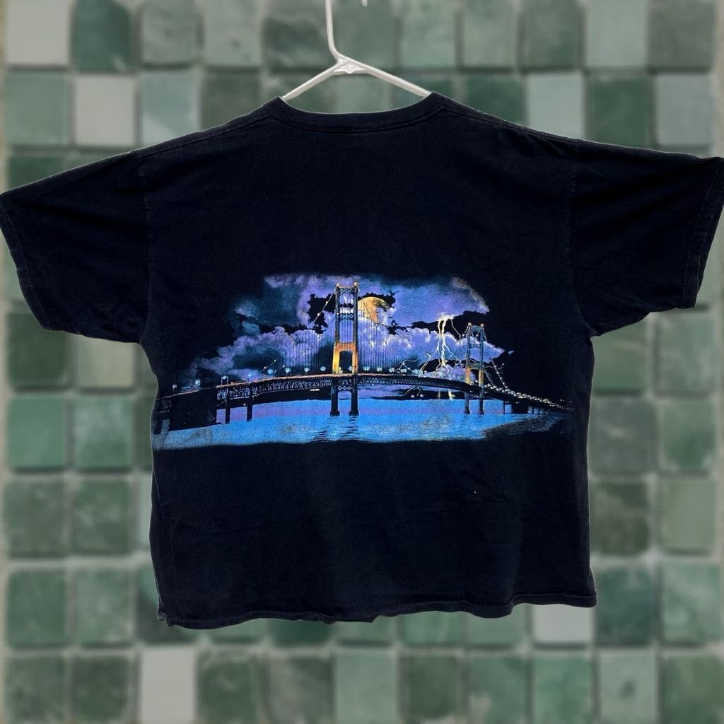 Fruit Of The Loom Fruit of the Loom Men’s Mackinaw Bridge Graphic Tee 3XL T-Shirt Black Crew Neck Short Sleeve Vintage? No Size US XXL / EU 58 / 5 - 1 Thumbnail