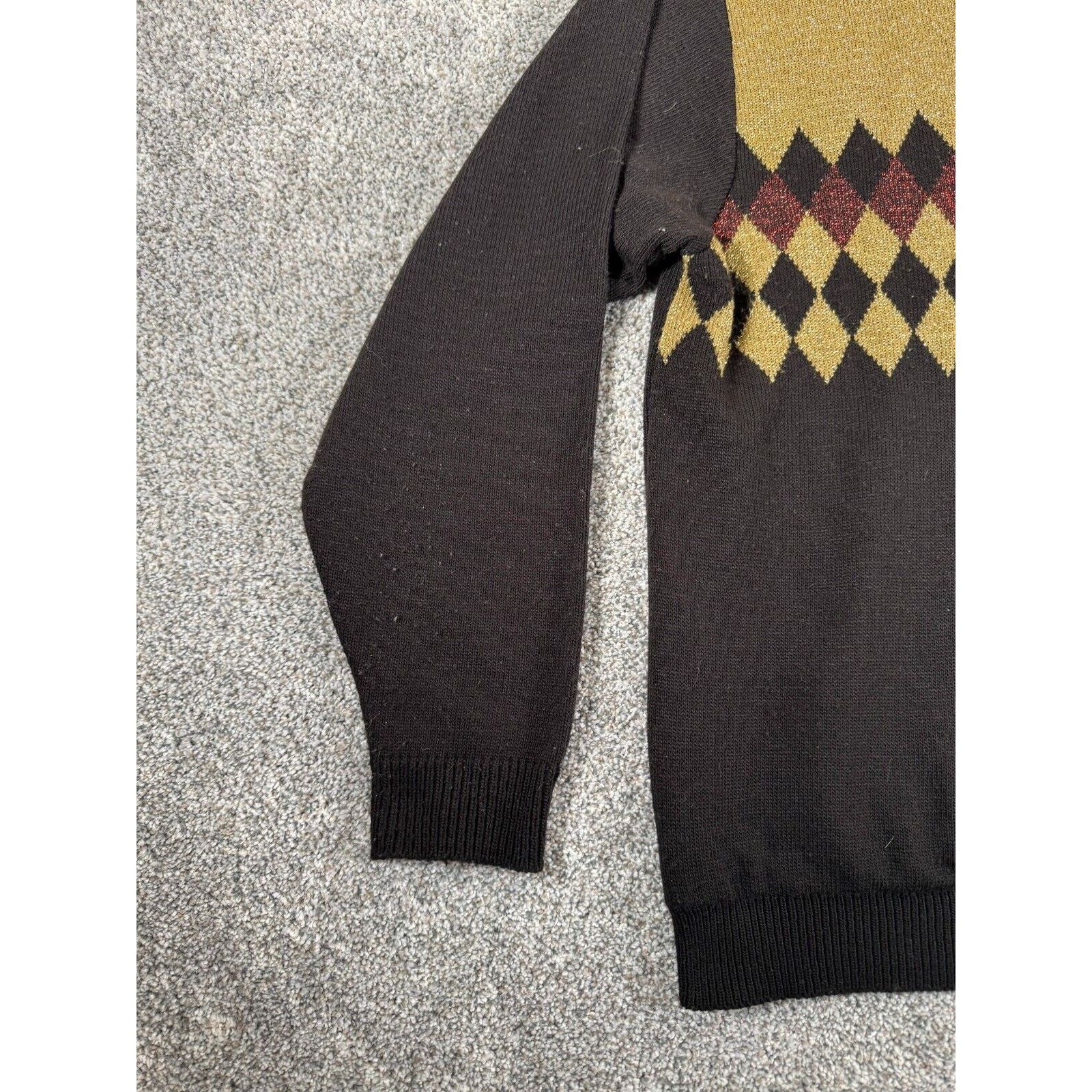 Other Vintage 80s 90s Sweater Women XL Argyle Sparkly Vintage Chic Size XL / US 12-14 / IT 48-50 - 7 Thumbnail