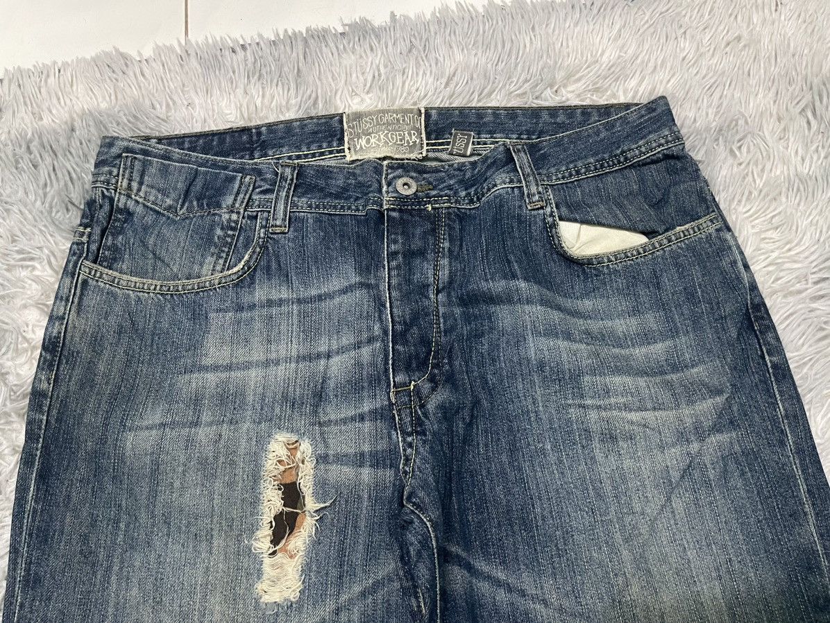 Stussy VINTAGE STUSSY BAGGY DENIM PANT RARE DESIGN Size US 35 - 10 Thumbnail