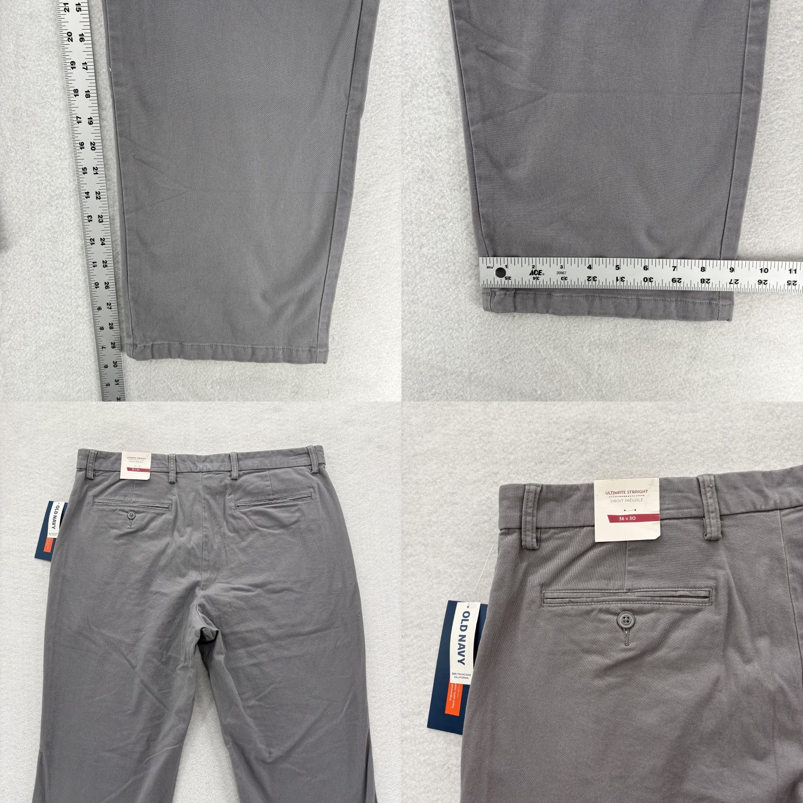 Old Navy **Mens Old Navy Ultimate Straight Chino Pants 36x30 Gray Casual** User: Mens Old Navy Ultimate Straight Chino Pants 36x30 Gray Casual Size US 36 / EU 52 - 8 Thumbnail