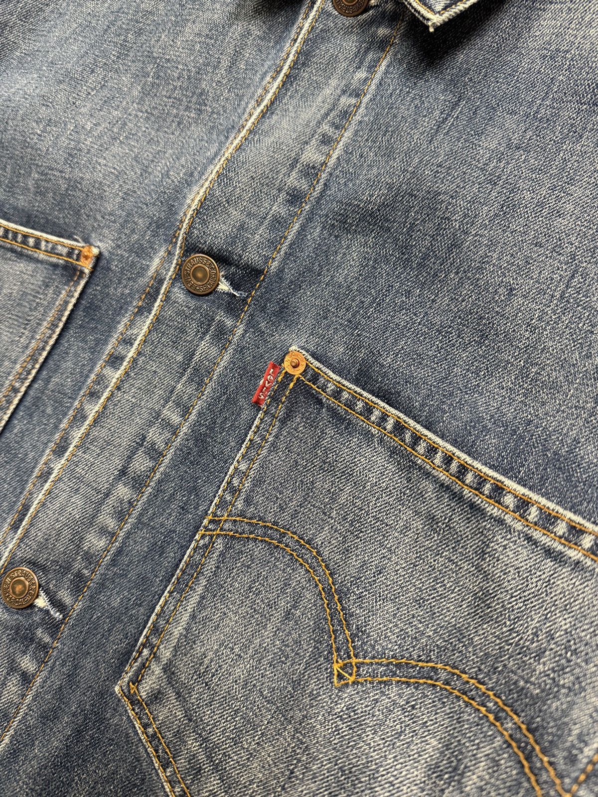 Levi's 90s Vintage Denim Retro Track Double Pocket Jacket Size US XL / EU 56 / 4 - 4 Thumbnail