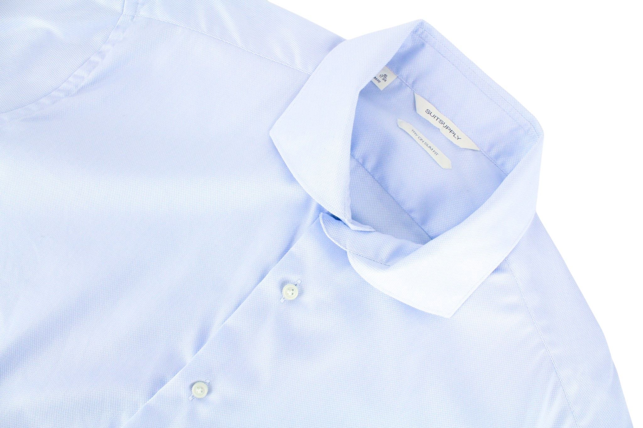 Suitsupply TRY ON 45 / 17 3/4 Blue Shirt 66681 Size US L / EU 52-54 / 3 - 4 Thumbnail