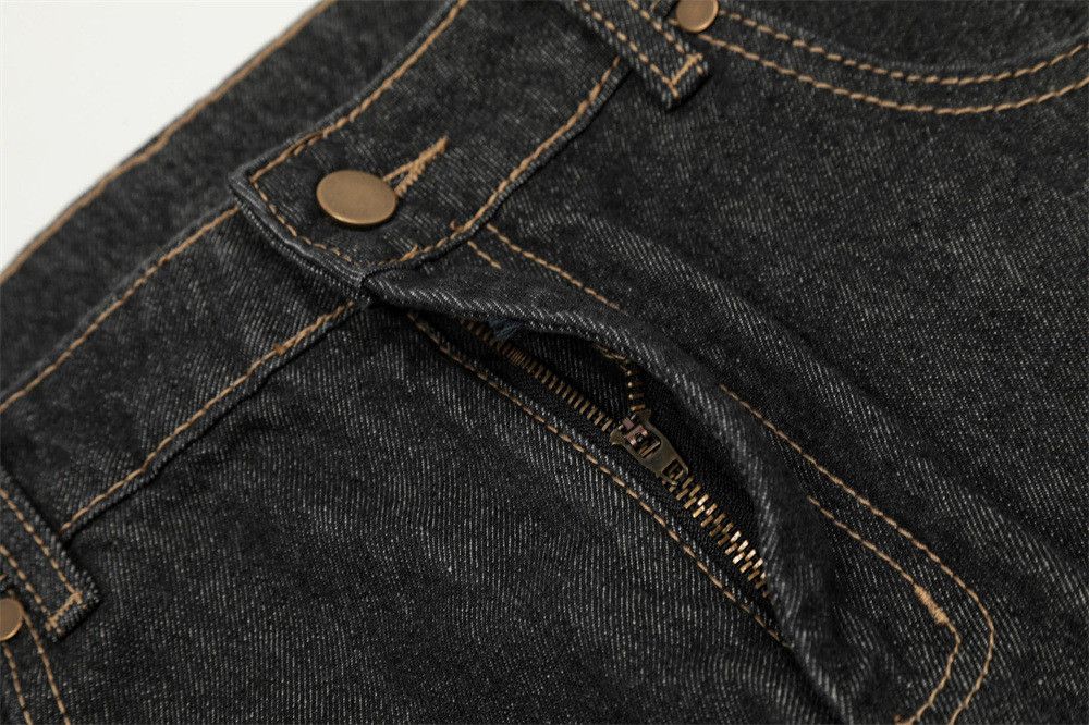 Japanese Brand × Jean Men's loose wide-leg jeans with letter embroidery pockets Size US 32 / EU 48 - 4 Thumbnail
