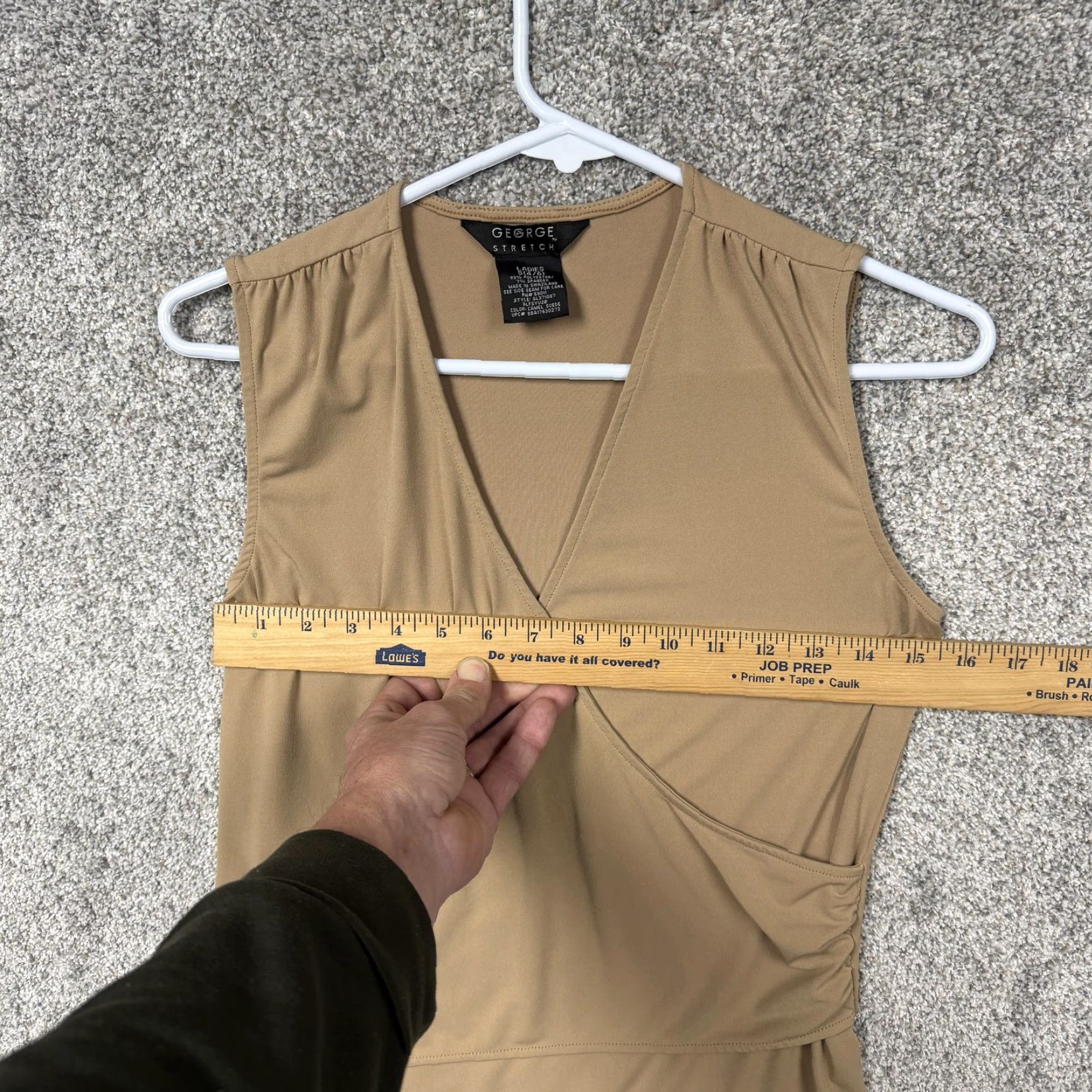 George George Top Sleeveless Wrap S Camel Layering Business Casual Minimalist Capsule Size S / US 4 / IT 40 - 3 Thumbnail