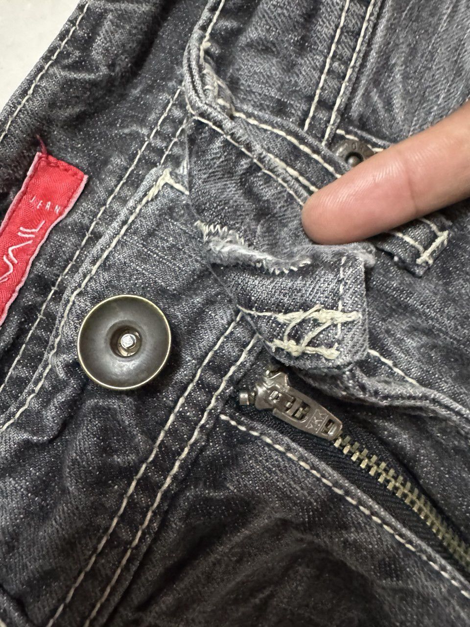 Japanese Brand SICK 90s Style Japanese Avail Jean Sand Washed Stretchmark Size US 28 / EU 44 - 12 Thumbnail