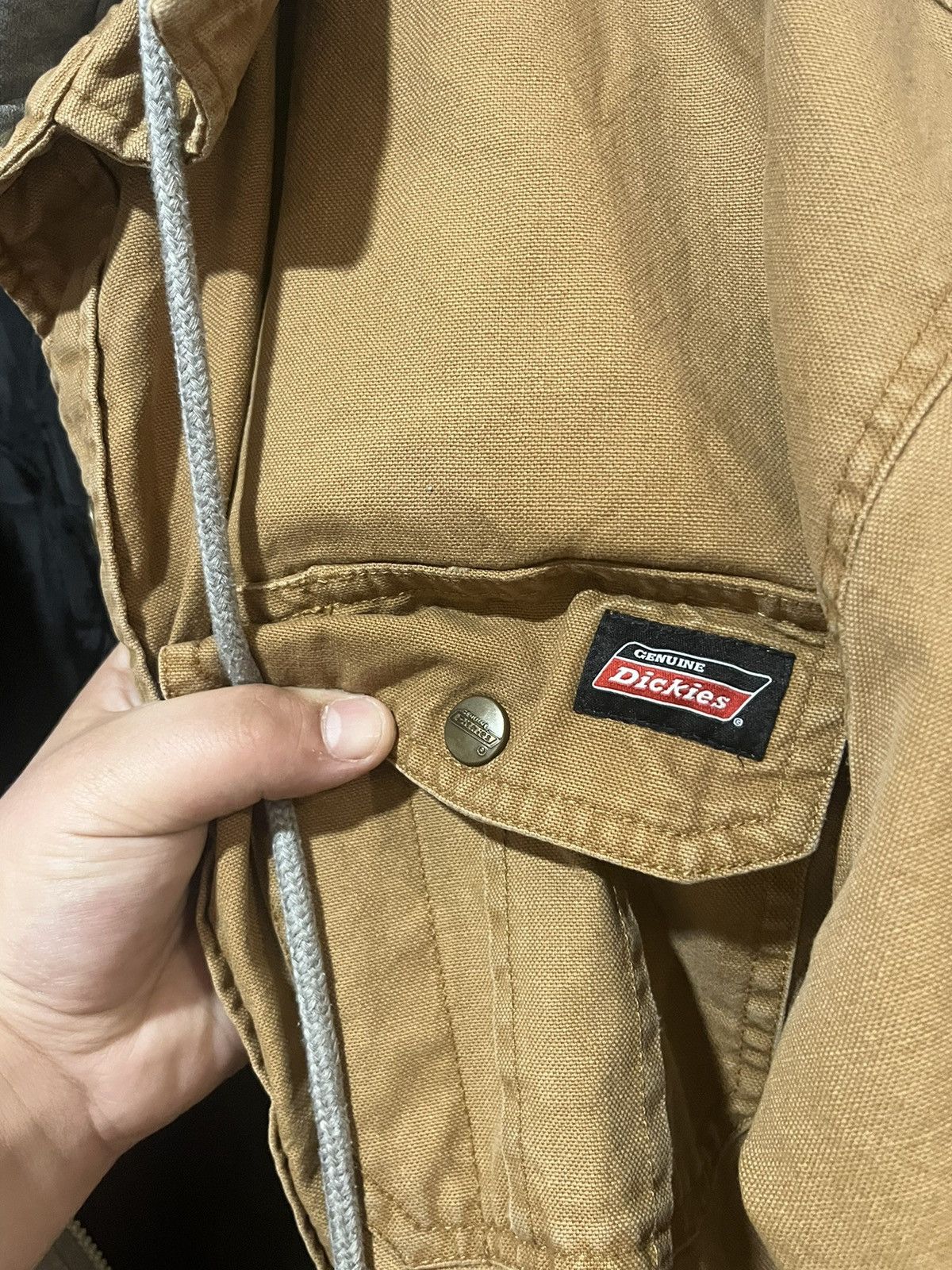Vintage Dickies Brown Distressed Hooded Jacket / 3XL Size US XXL / EU 58 / 5 - 3 Thumbnail