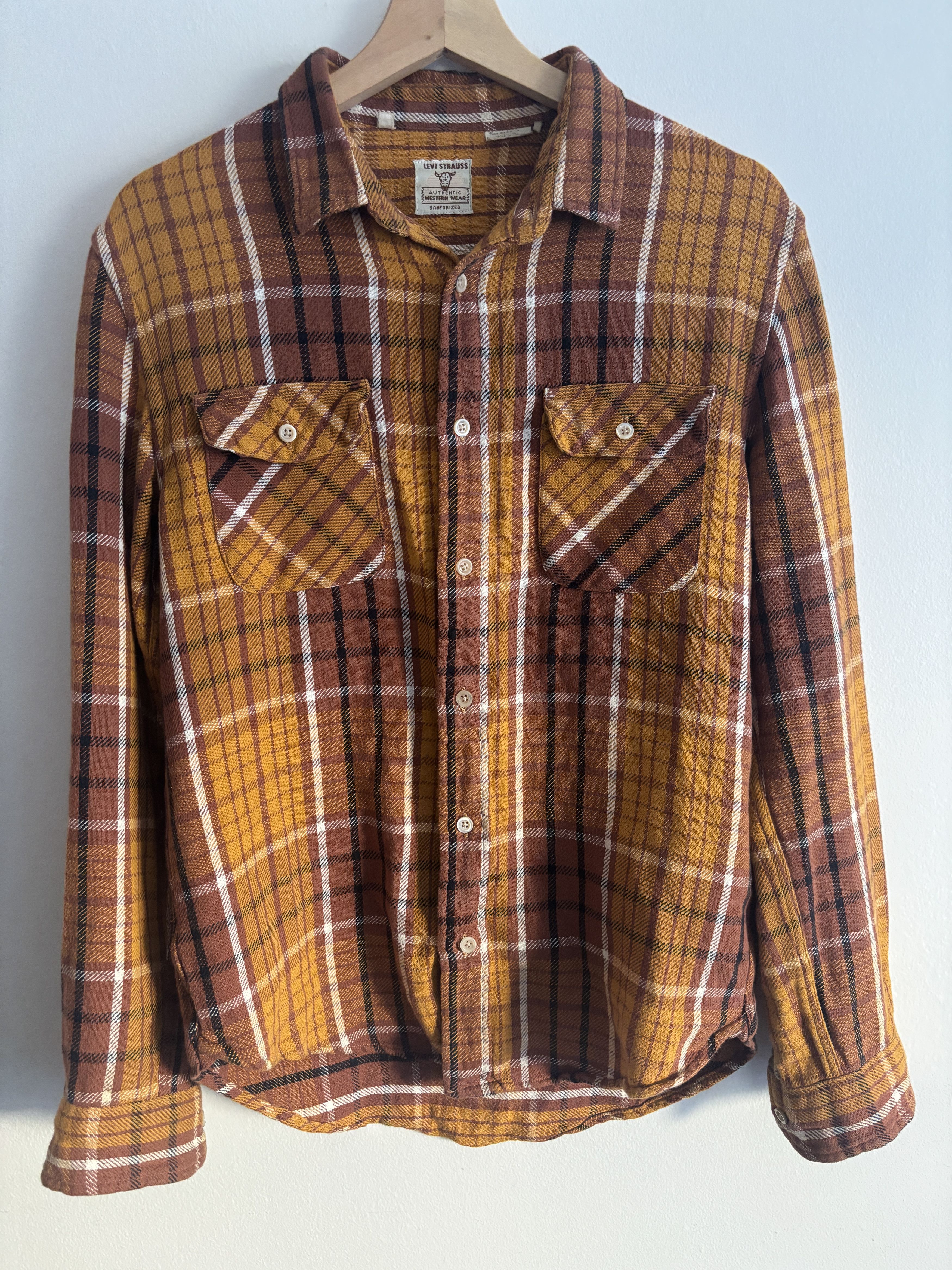 Levi's Vintage Clothing LVC Plaid Check Flannel Shirt - Small Size US S / EU 44-46 / 1 - 1 Thumbnail