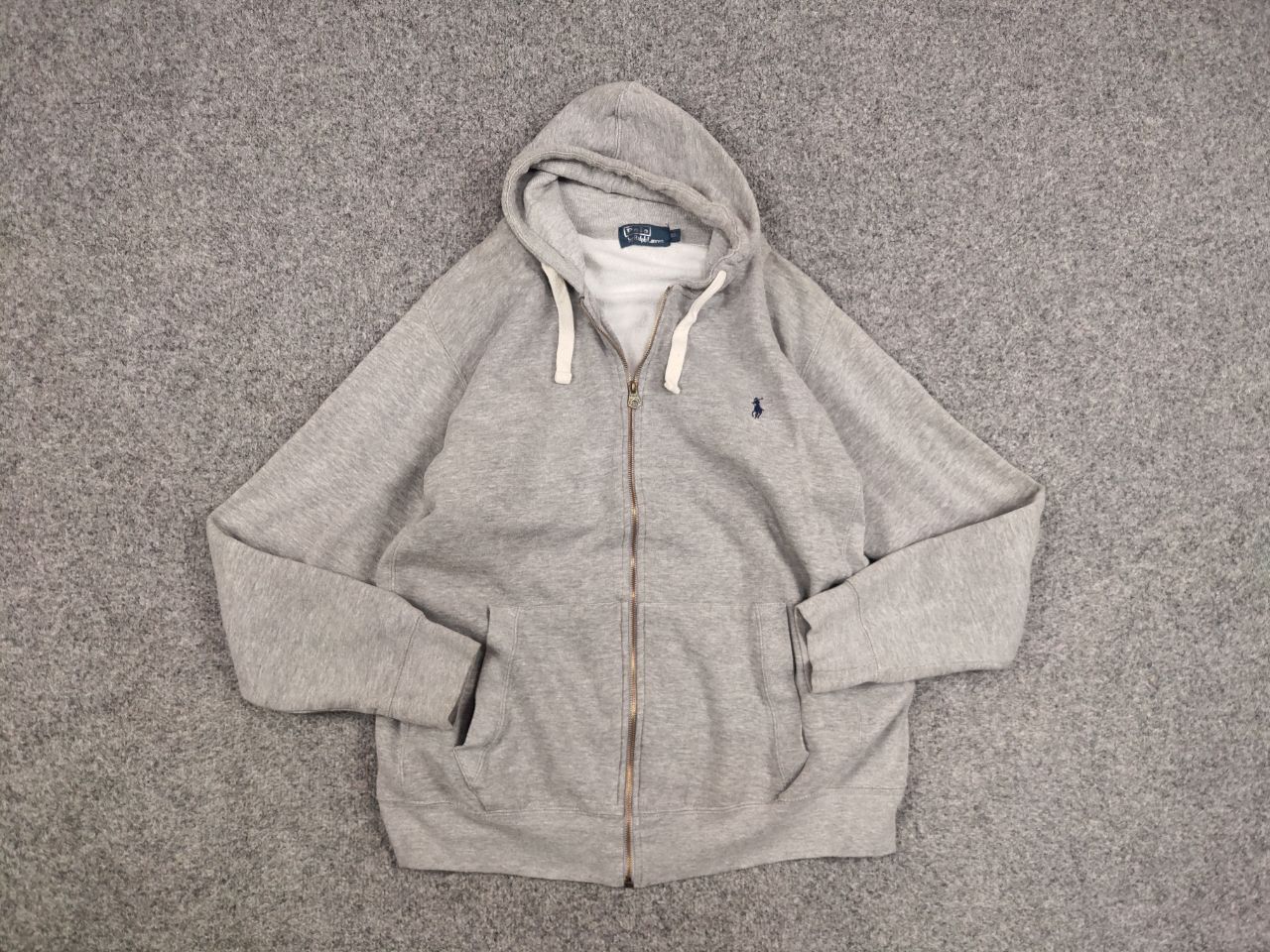 Polo Ralph Lauren Vintage 90's Polo Ralph Lauren Blank Zip Hoodie Usa style Size US XL / EU 56 / 4 - 13 Thumbnail