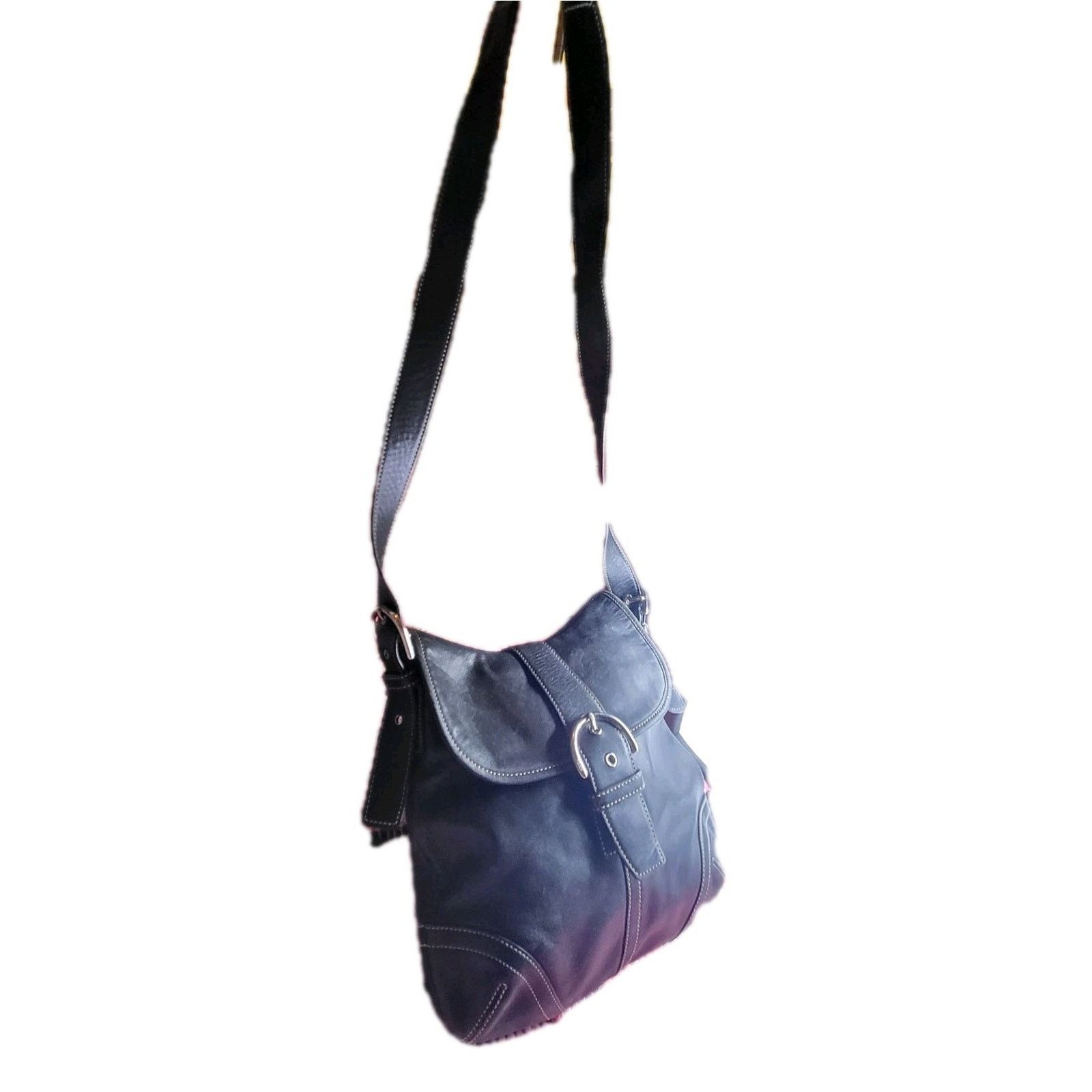Coach VINTAGE COACH Purse 9480 Soho Cross Body Black Leather Size ONE SIZE - 4 Thumbnail