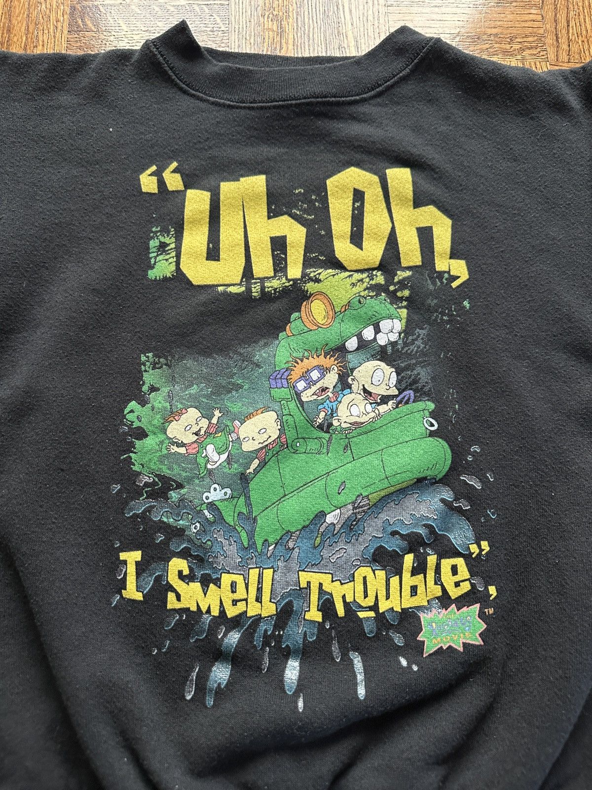 Nickelodeon 1998 Rugrats "Uh Oh, I Smell Trouble" Sweatshirt Youth Large Size S / US 4 / IT 40 - 2 Thumbnail