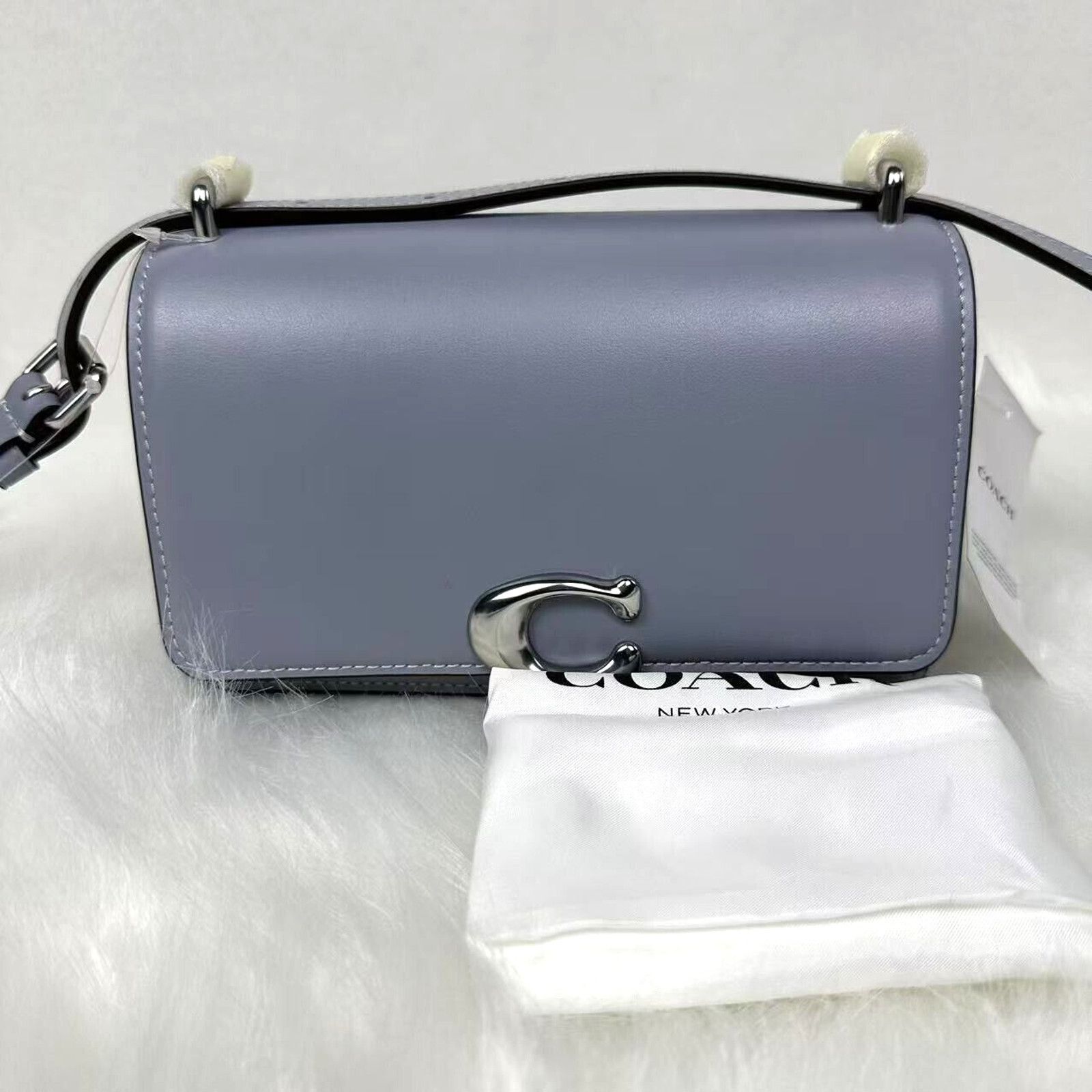 Coach Bandit Crossbody Bag In Grey Blue Leather NWT Cd724, Women's