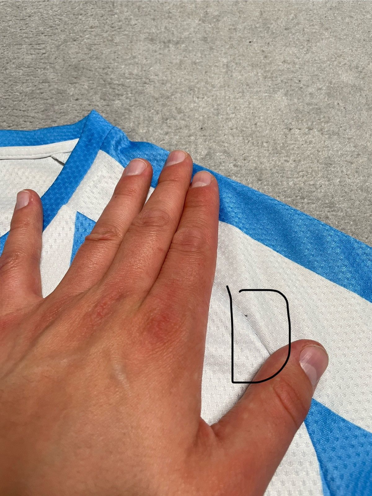 Vintage Vintage Blue White Striped Jersey T-shirt Argentina Maradona Size US S / EU 44-46 / 1 - 4 Thumbnail