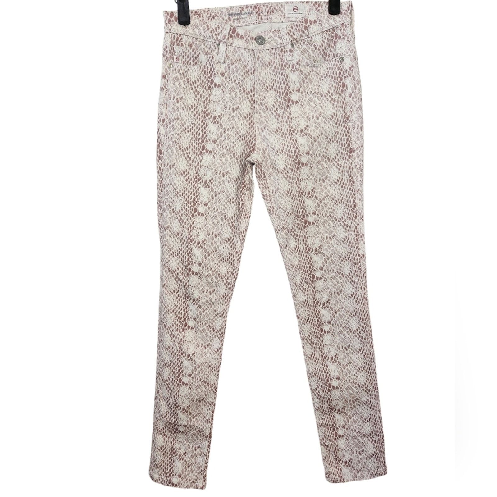 AG Adriano Goldschmied AG Adriano Goldschmied Prima Mid Rise Snake print Jeans 24 Size 24" / US 00 / IT 34 - 6 Thumbnail
