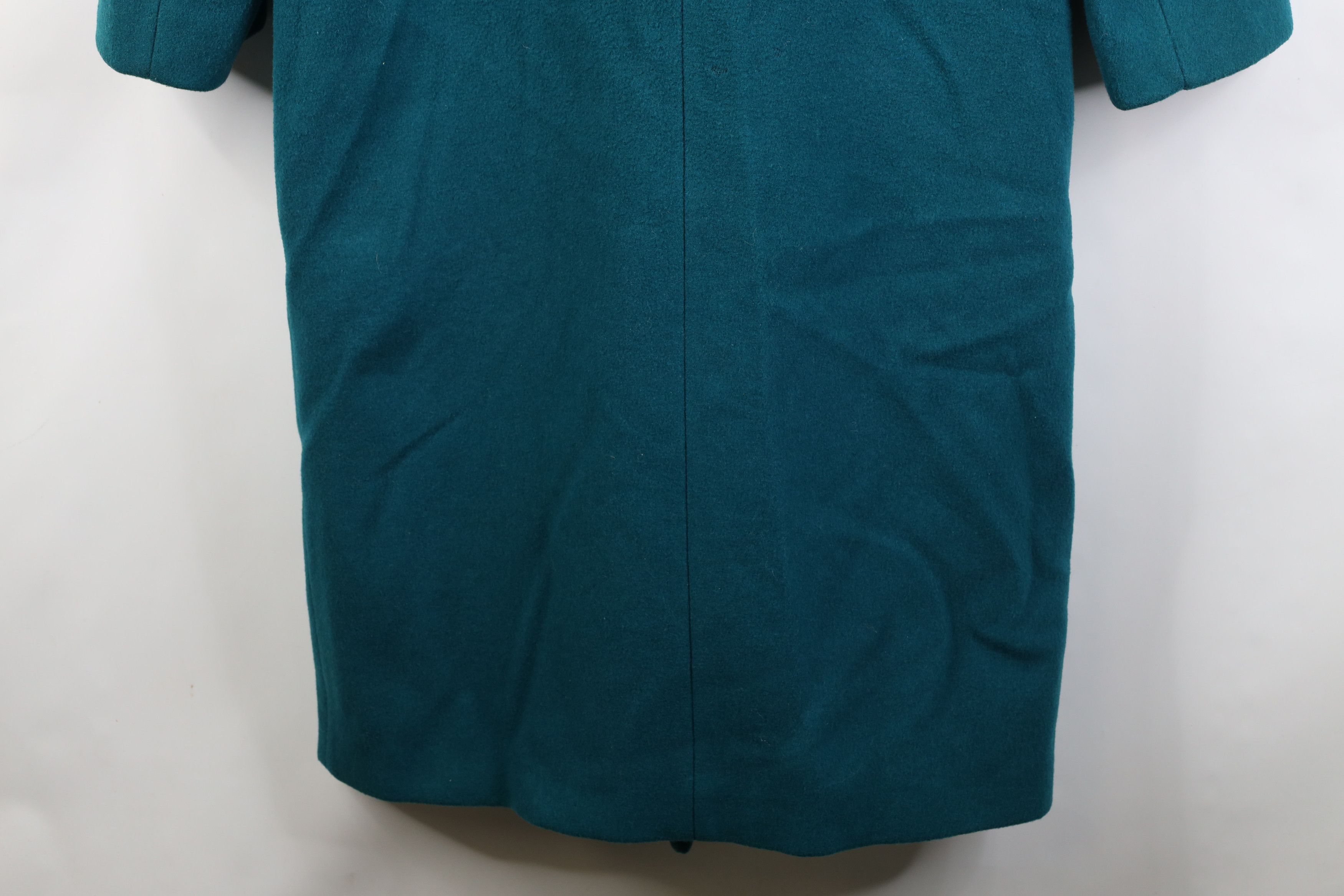 Vintage Vintage 90s Streetwear Heavy Pure Wool Overcoat Jacket Teal Size XXL / US 16-18 / IT 52-54 - 15 Thumbnail