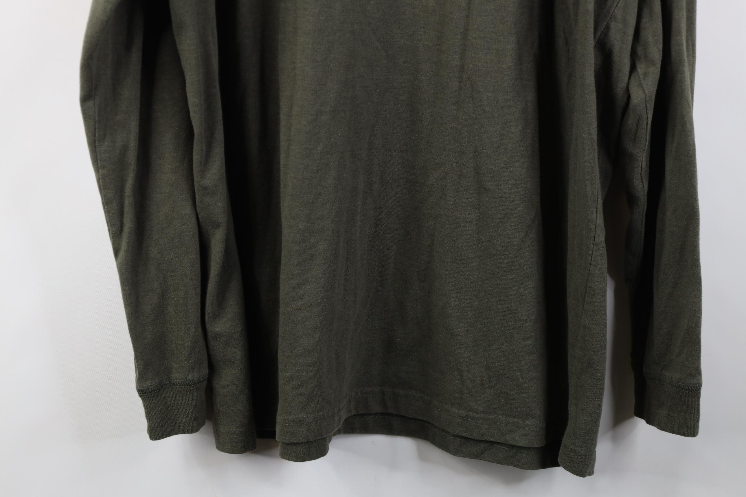 Vintage Vintage 90s Streetwear Knit Long Sleeve Henley T-Shirt Green Size US L / EU 52-54 / 3 - 12 Thumbnail