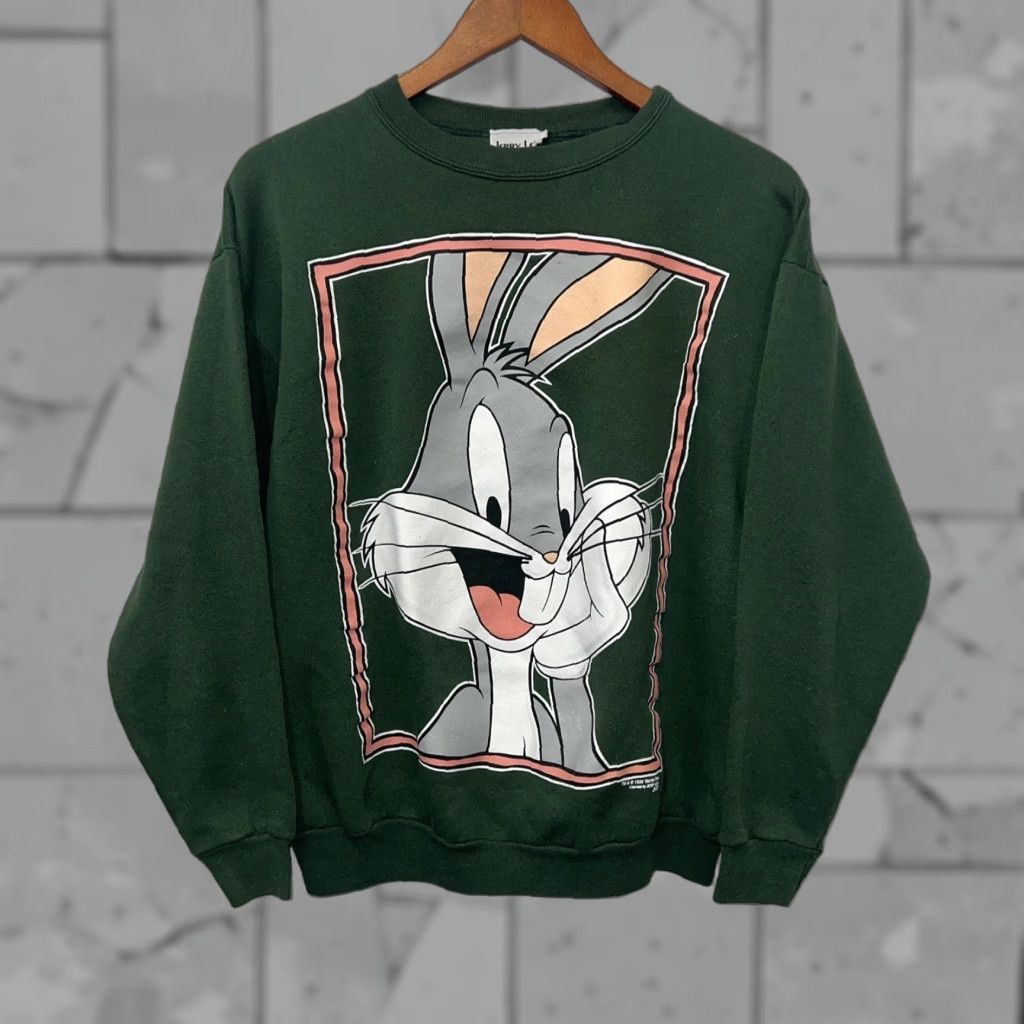 Vintage VTG Jerry Leigh Bugs Bunny Pullover Womens Size M Green Sweater Boyfriend? (No, need adhere) Size M / US 6-8 / IT 42-44 - 1 Thumbnail