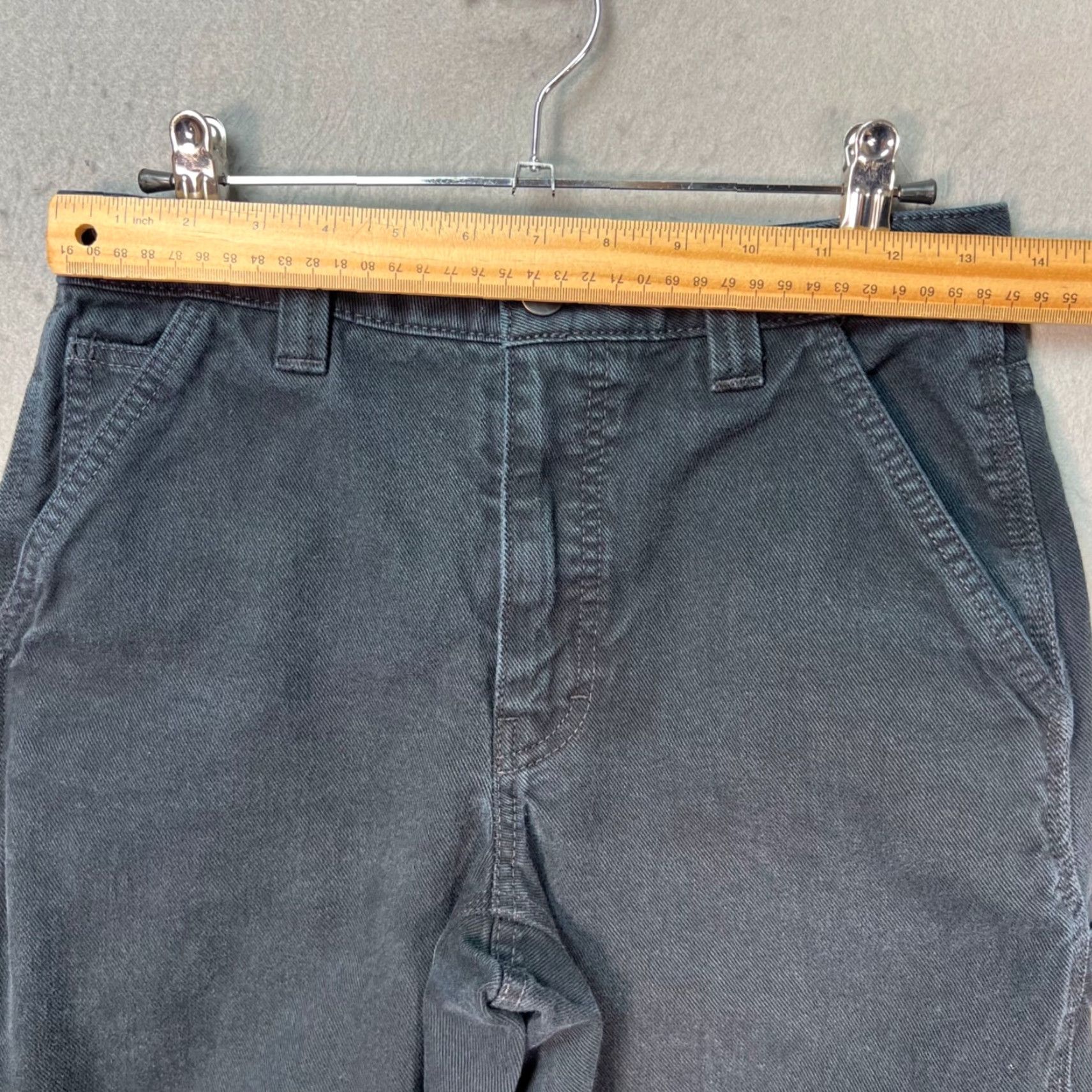 TNA TNA Womens Size 2 Black Denim Carpenter Pants Straight Leg 100% Cotton Size 26" / US 2 / IT 38 - 5 Thumbnail
